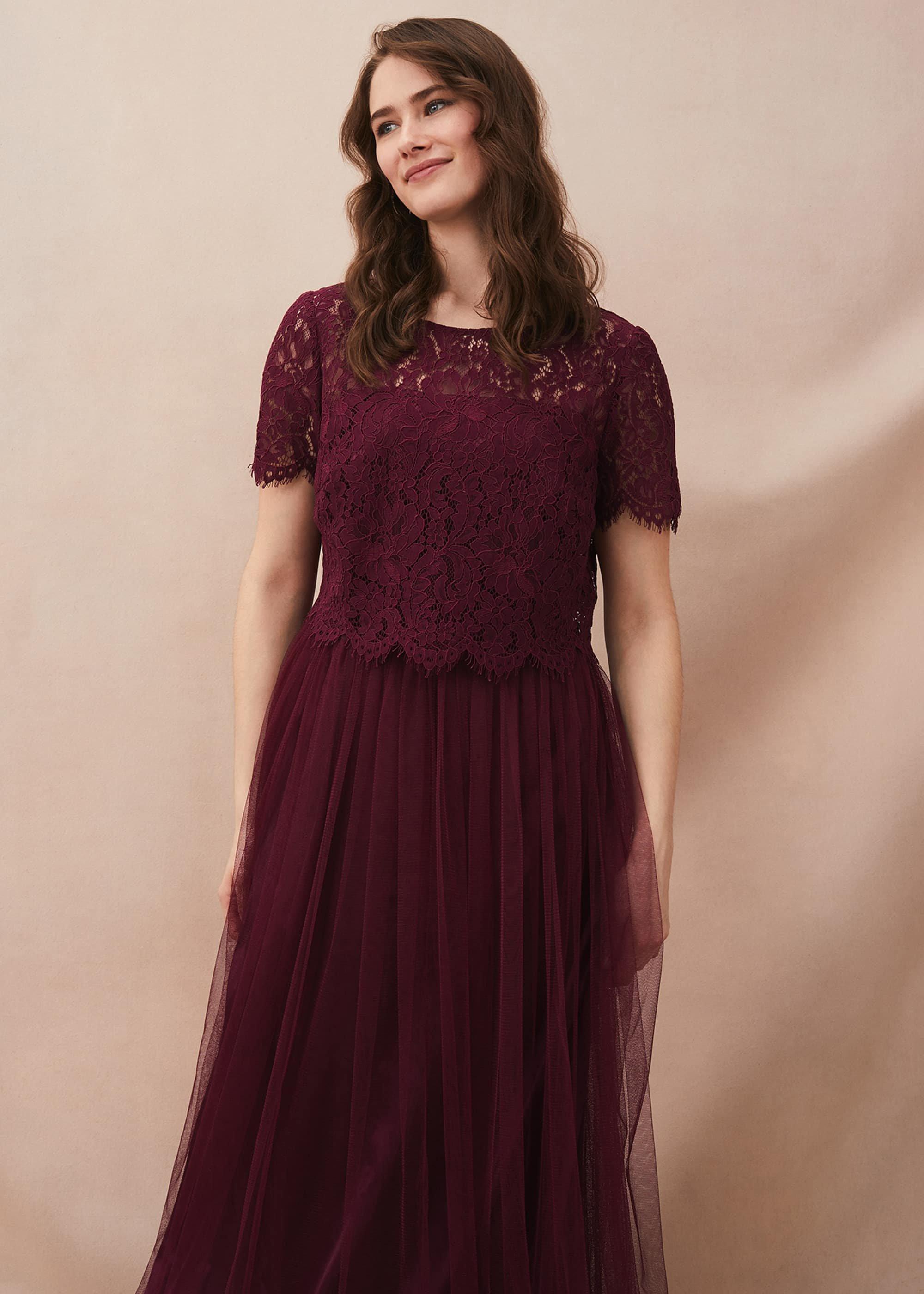 Kiera Lace Tulle Maxi Dress