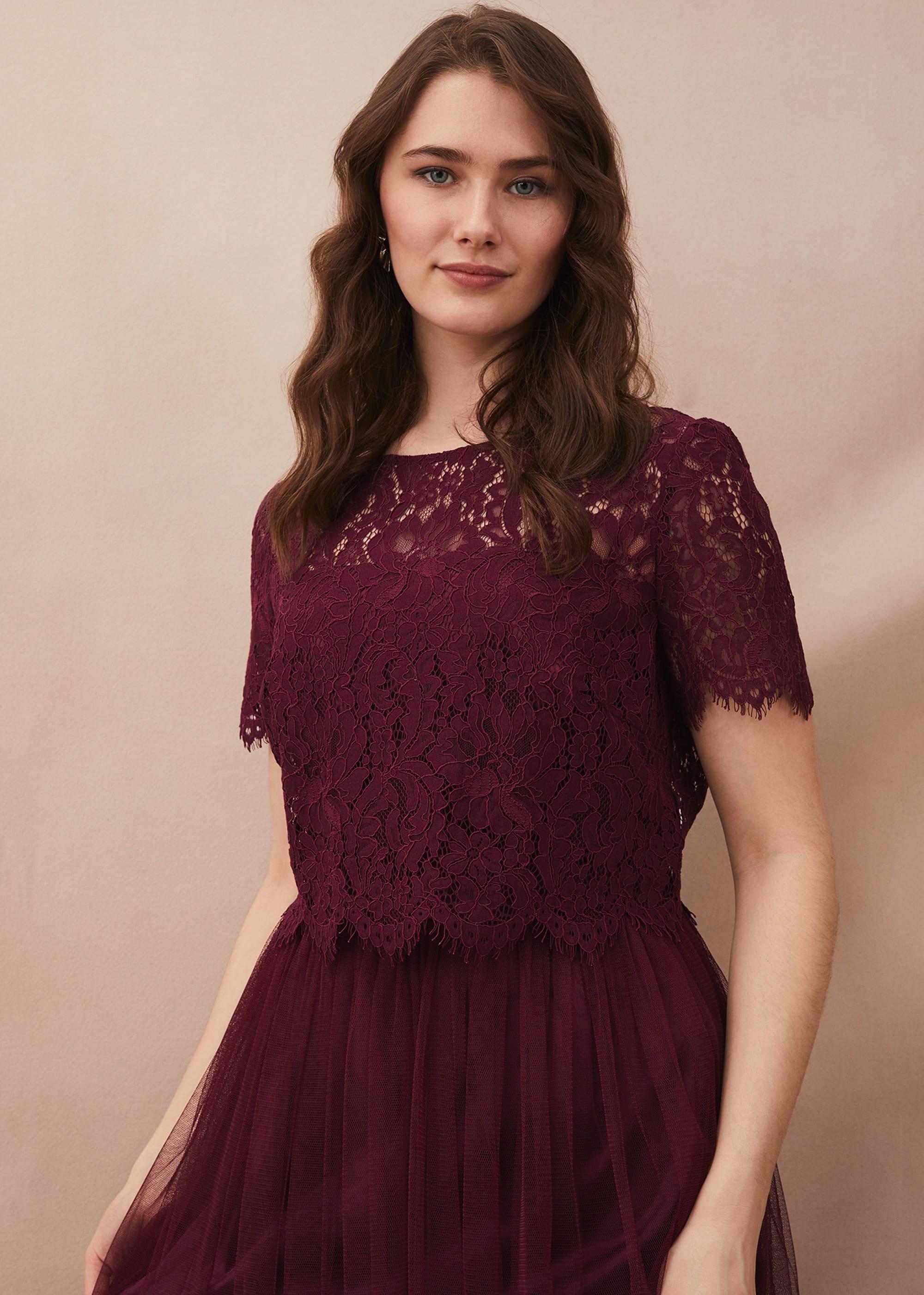 Kiera Lace Tulle Maxi Dress