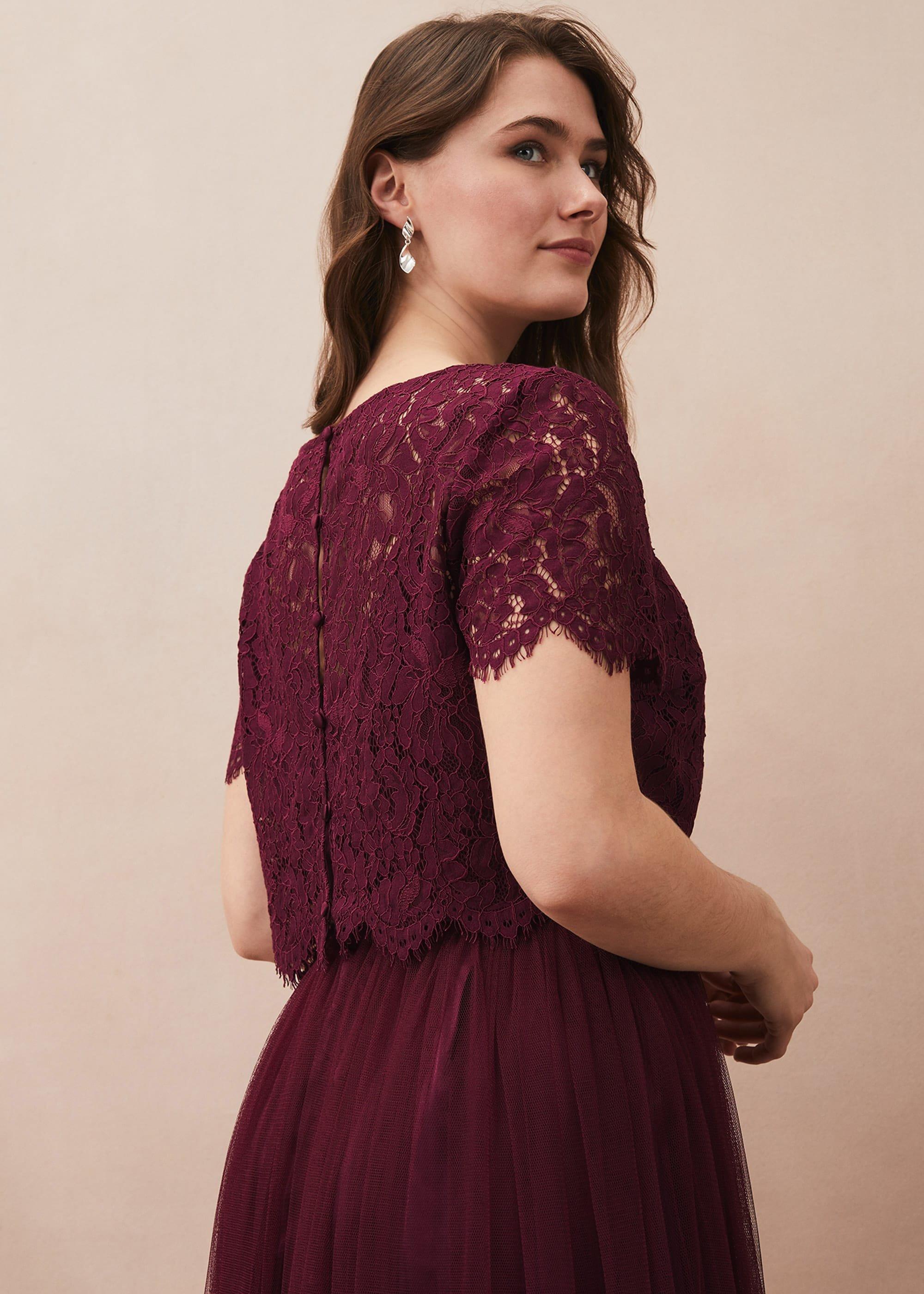 Kiera Lace Tulle Maxi Dress