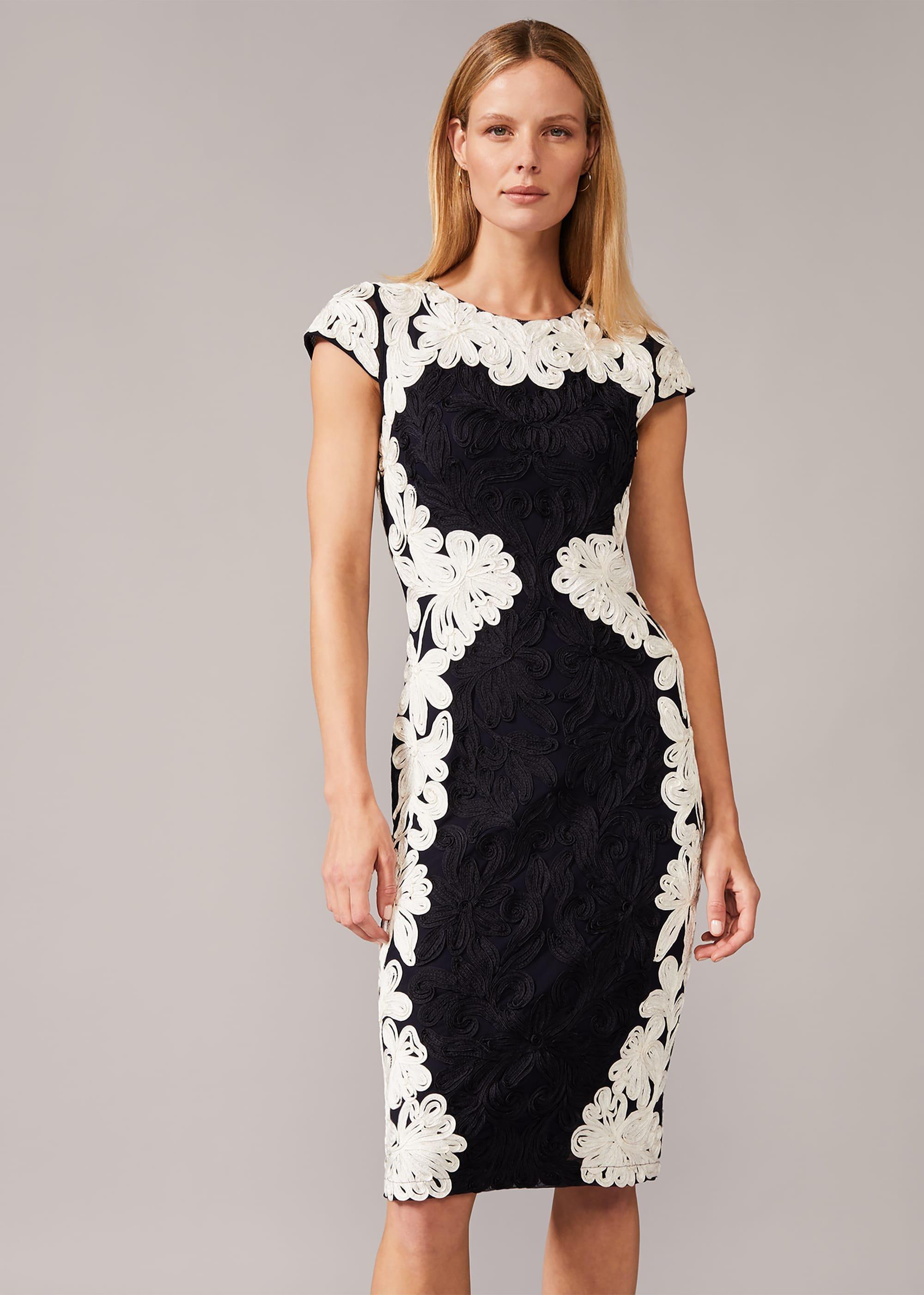 Nori Tapework Lace Fitted Dress