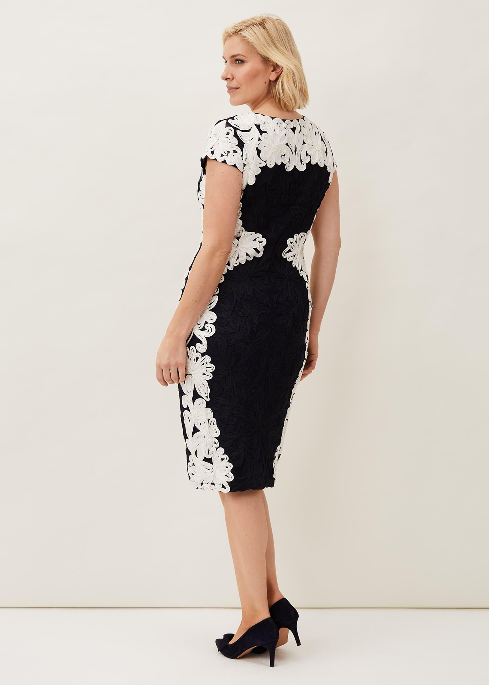 Nori Tapework Lace Fitted Dress