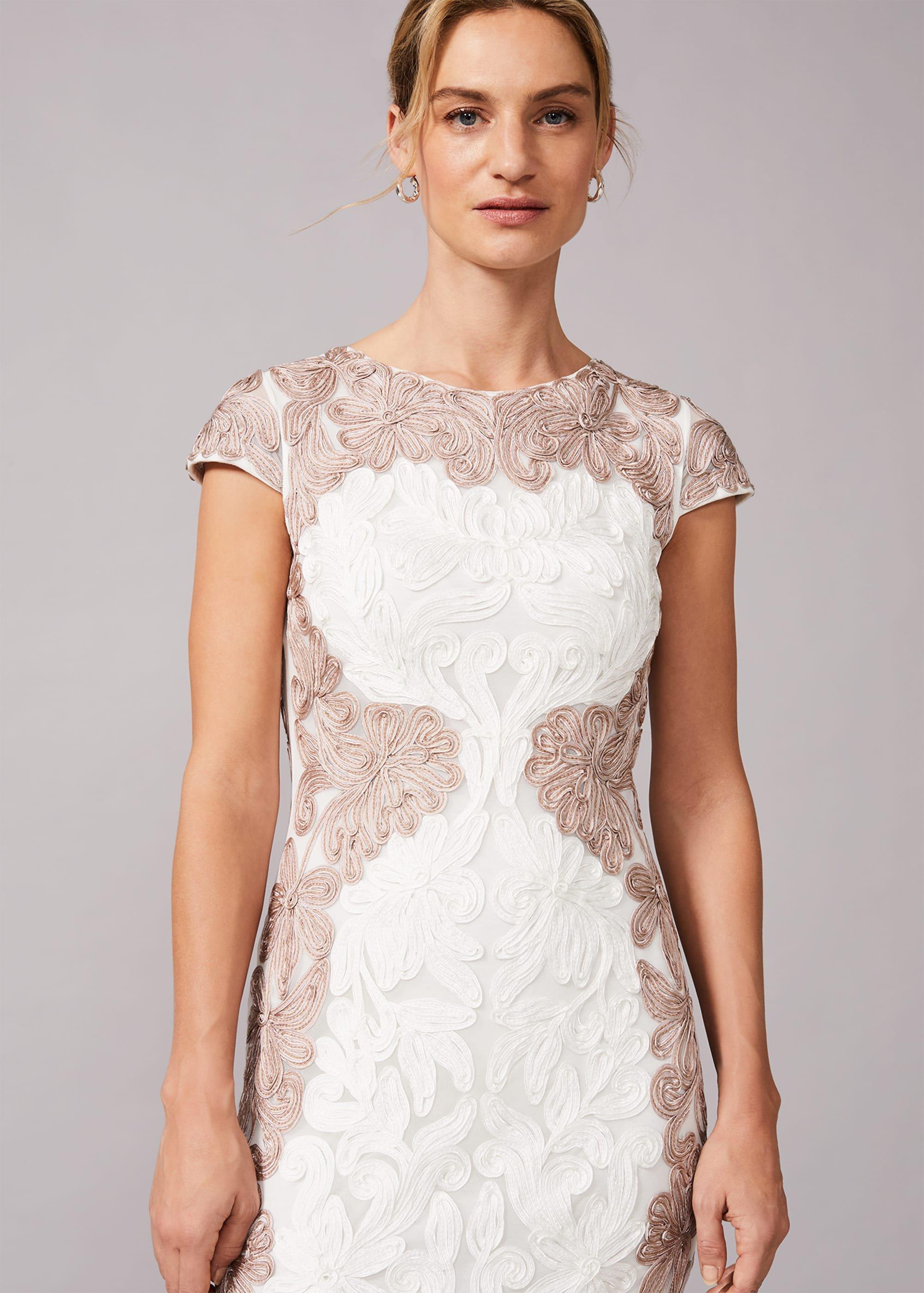 Nori Tapework Lace Fitted Dress