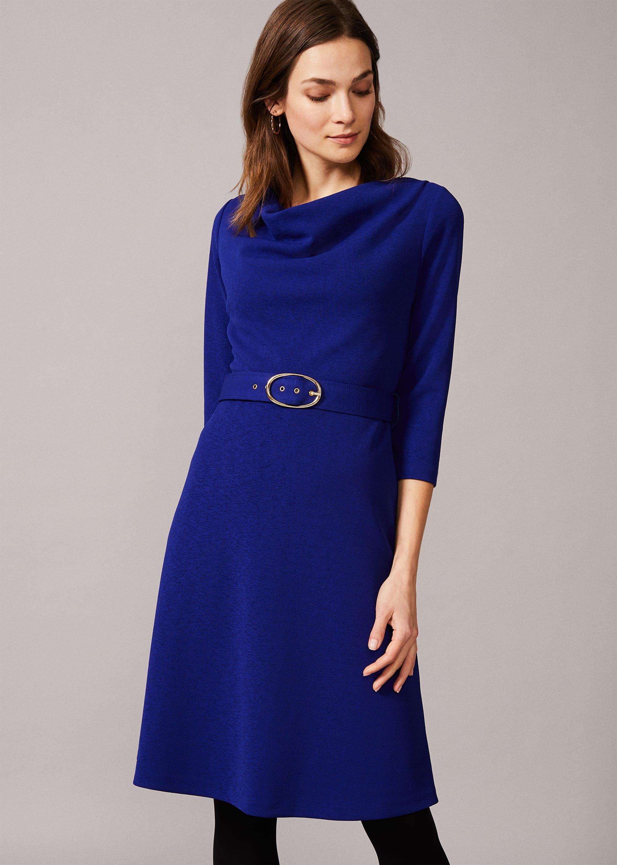 Annette Cowl Neck Swing Dress