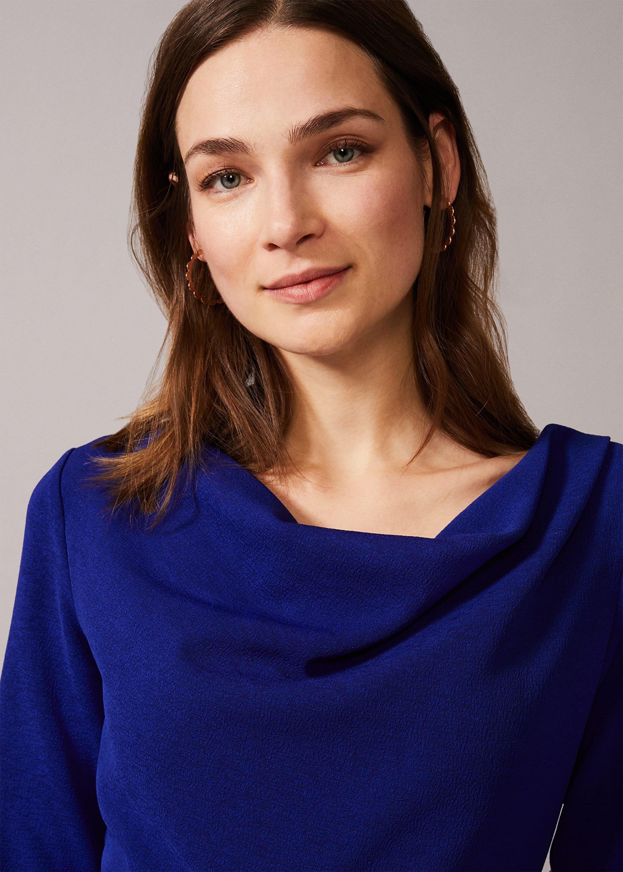 Annette Cowl Neck Swing Dress