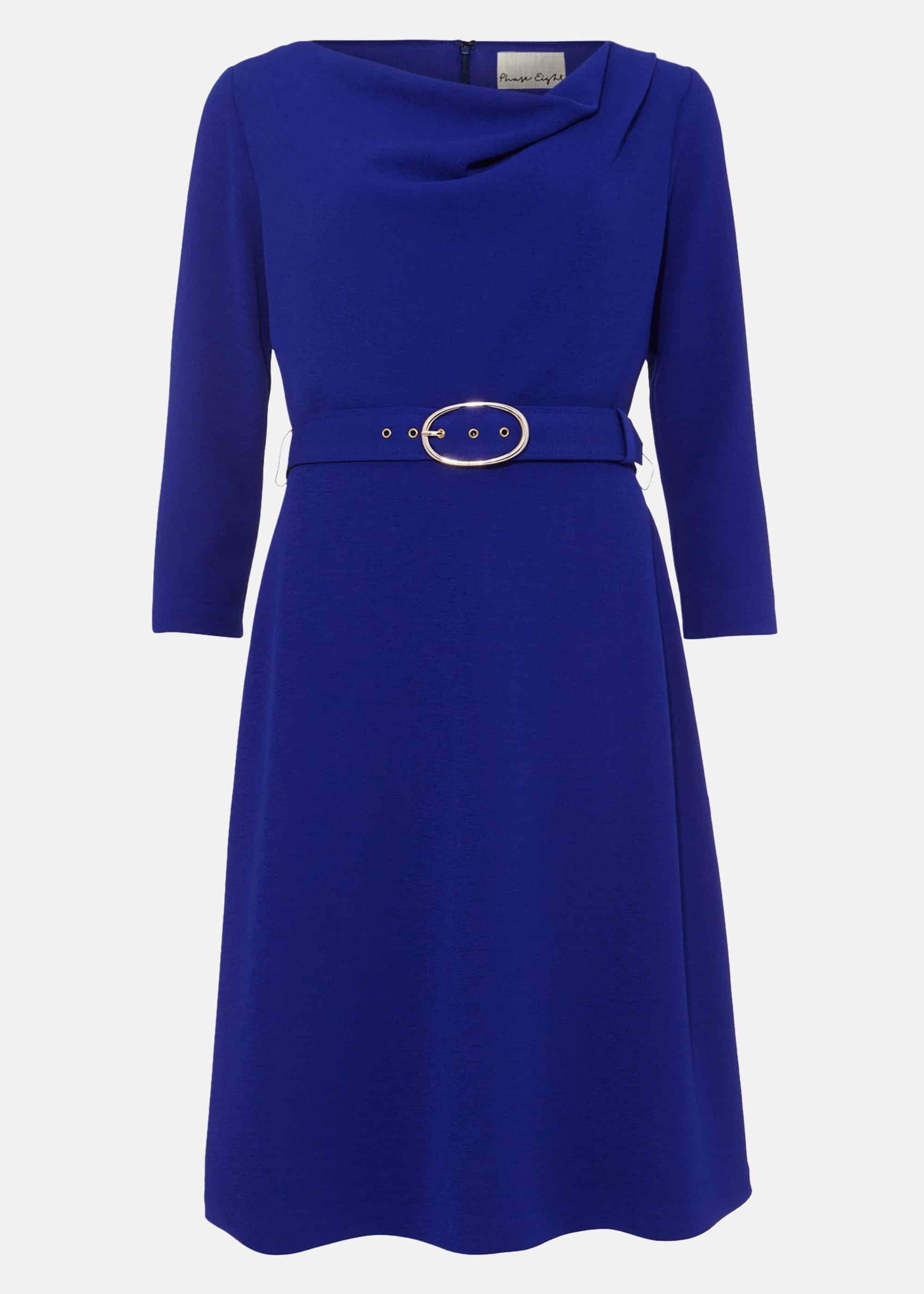 Annette Cowl Neck Swing Dress