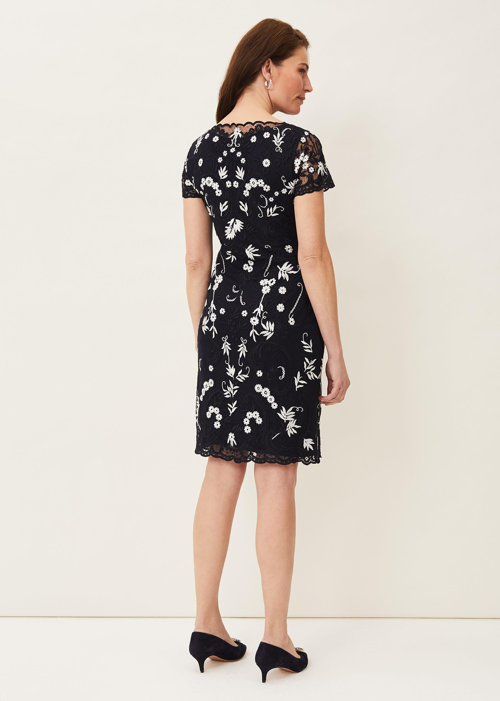 Floris Embroidered Shift Dress