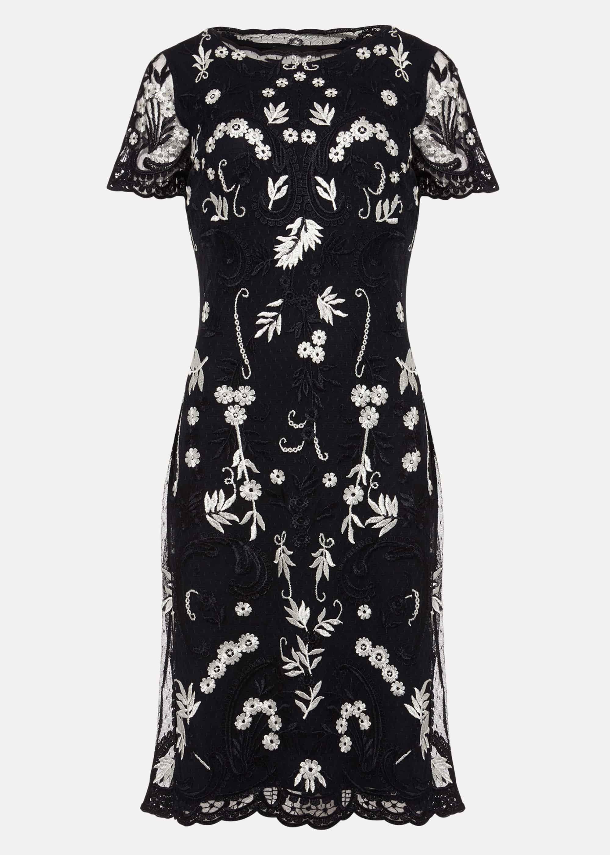 Floris Embroidered Shift Dress