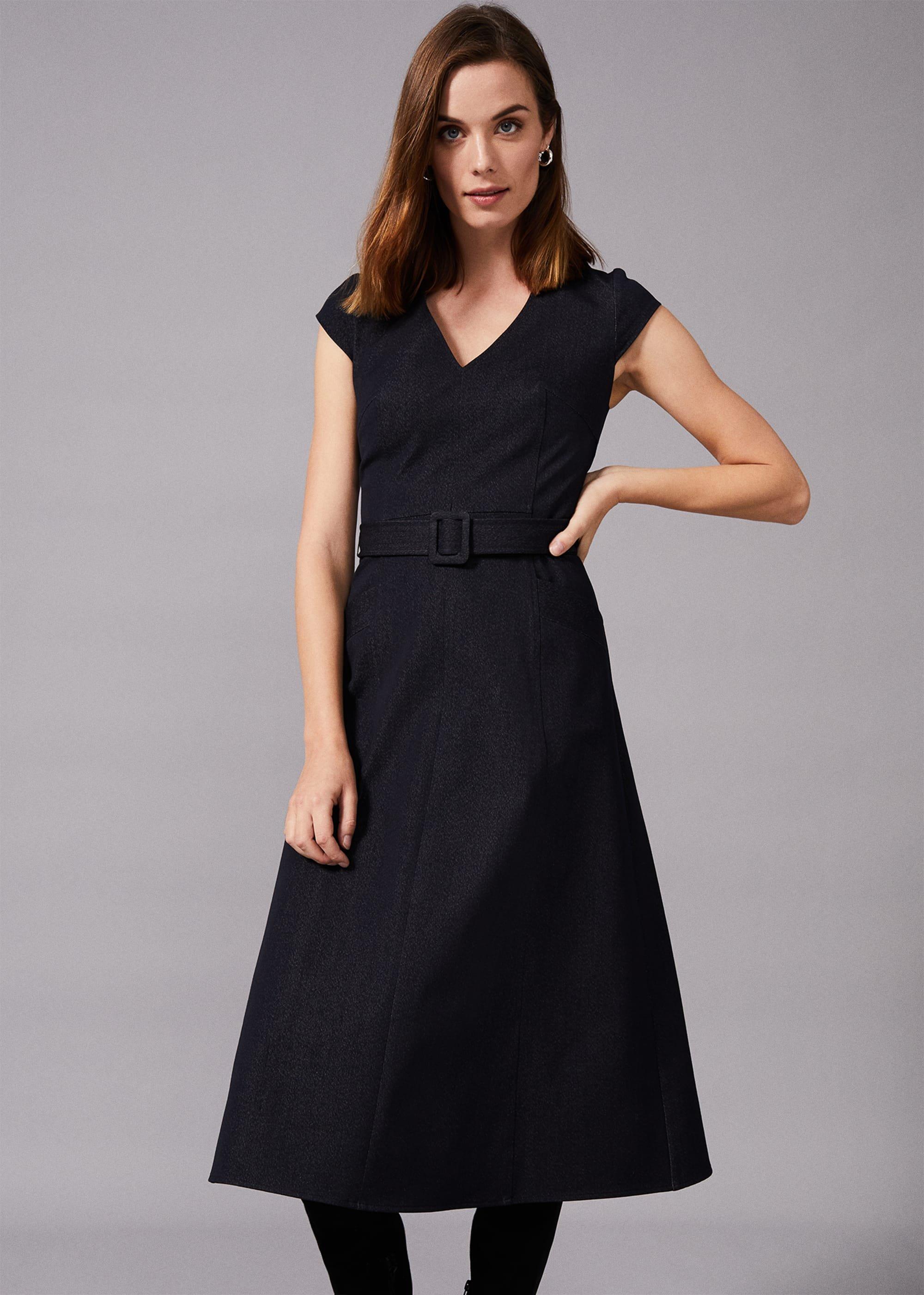Timothia Denim Fit And Flare Dress