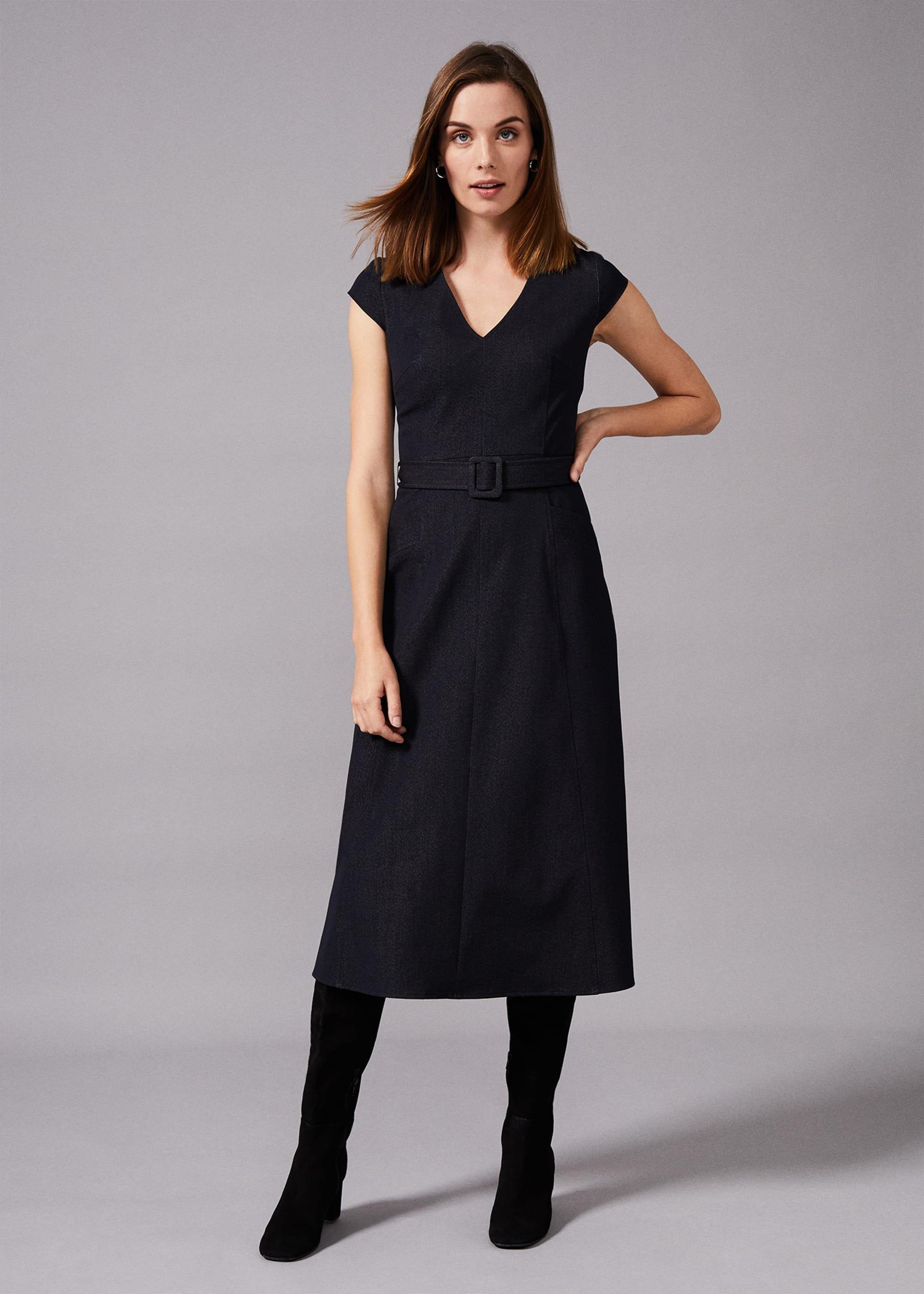 Timothia Denim Fit And Flare Dress