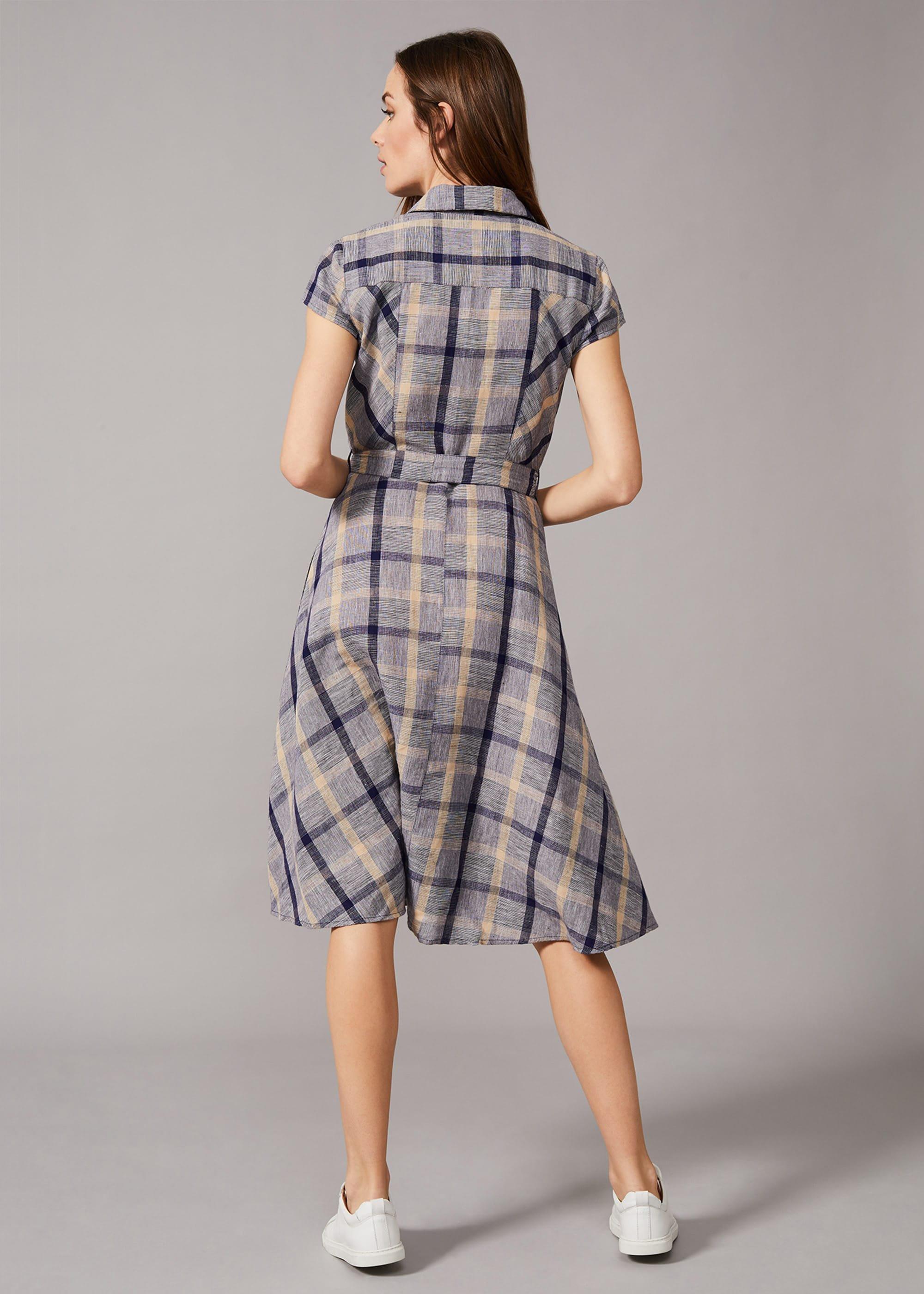Willa Check Linen Dress