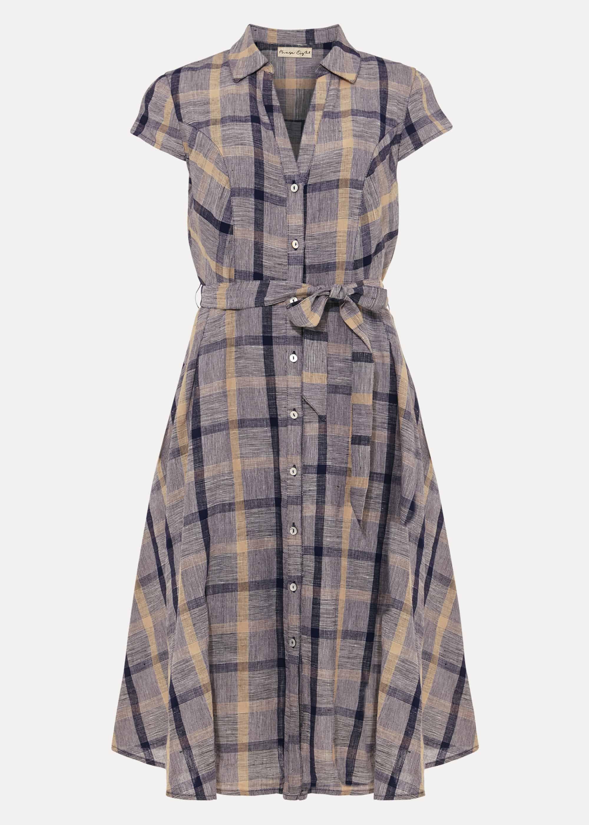 Willa Check Linen Dress