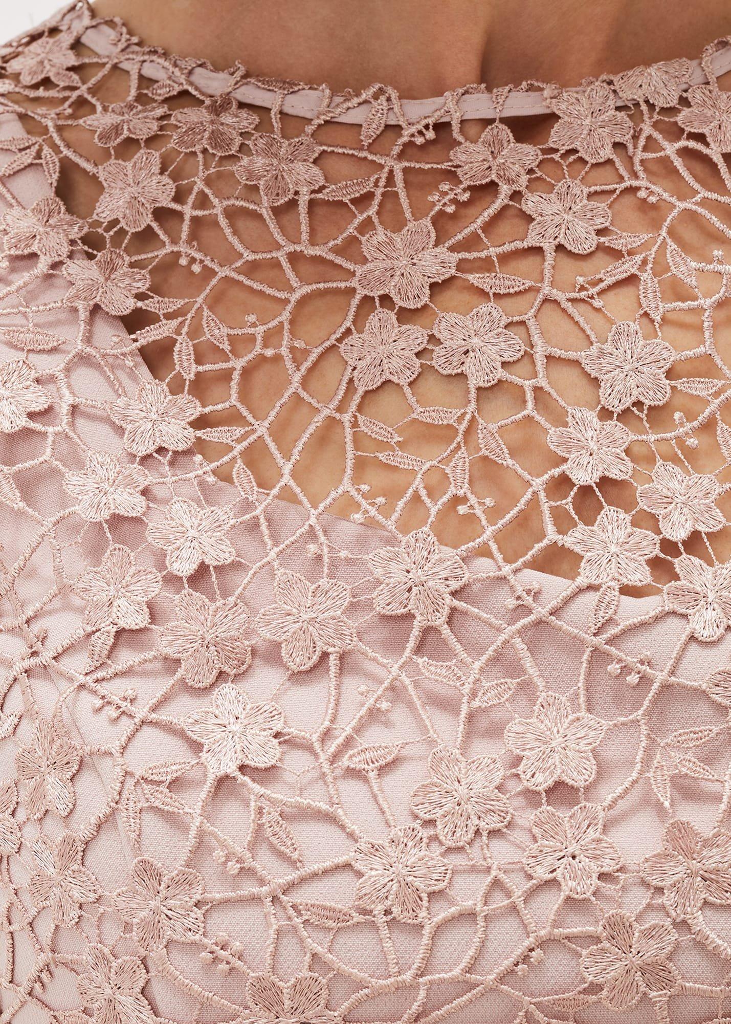 Mariposa Floral Lace Bodice Dress