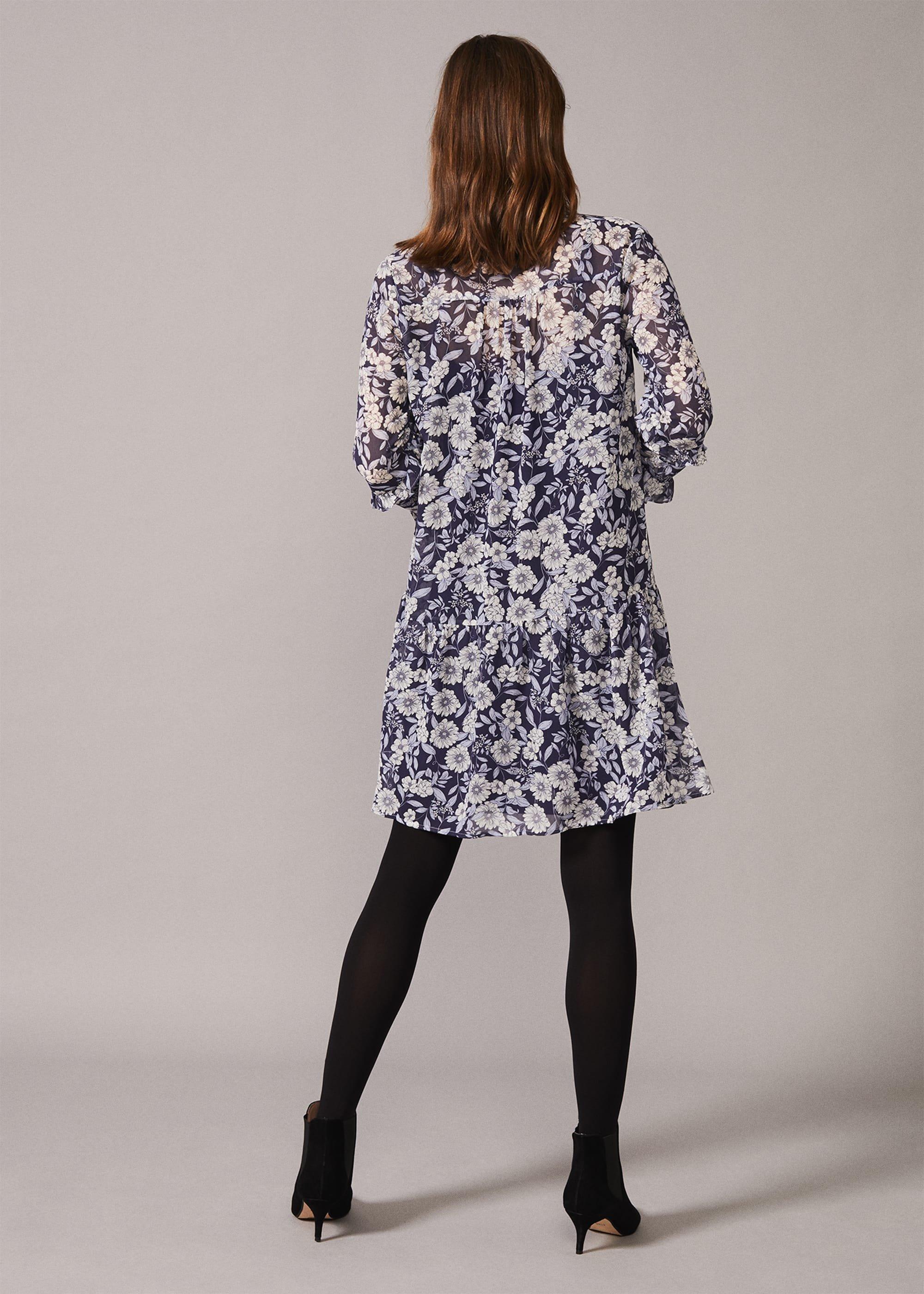 Sassie Floral Chiffon Tunic Dress
