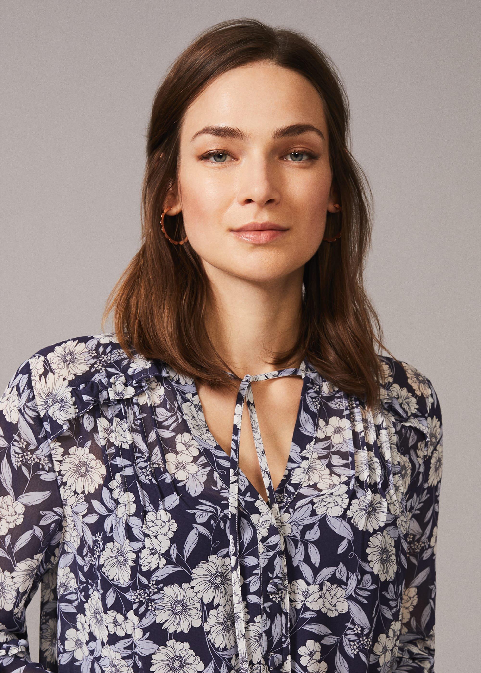 Sassie Floral Chiffon Tunic Dress