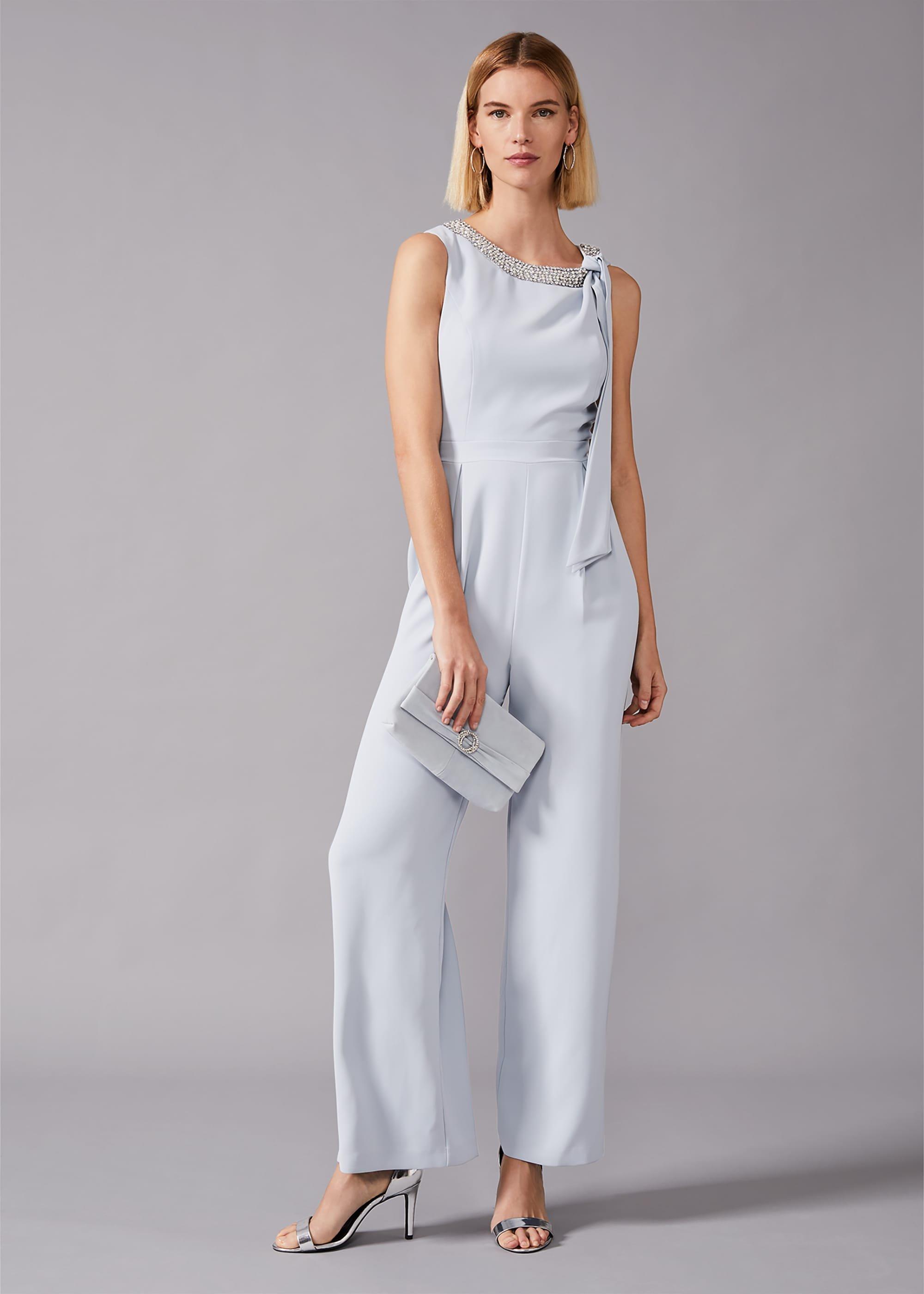 Charity Beaded Neck Jumpsuit