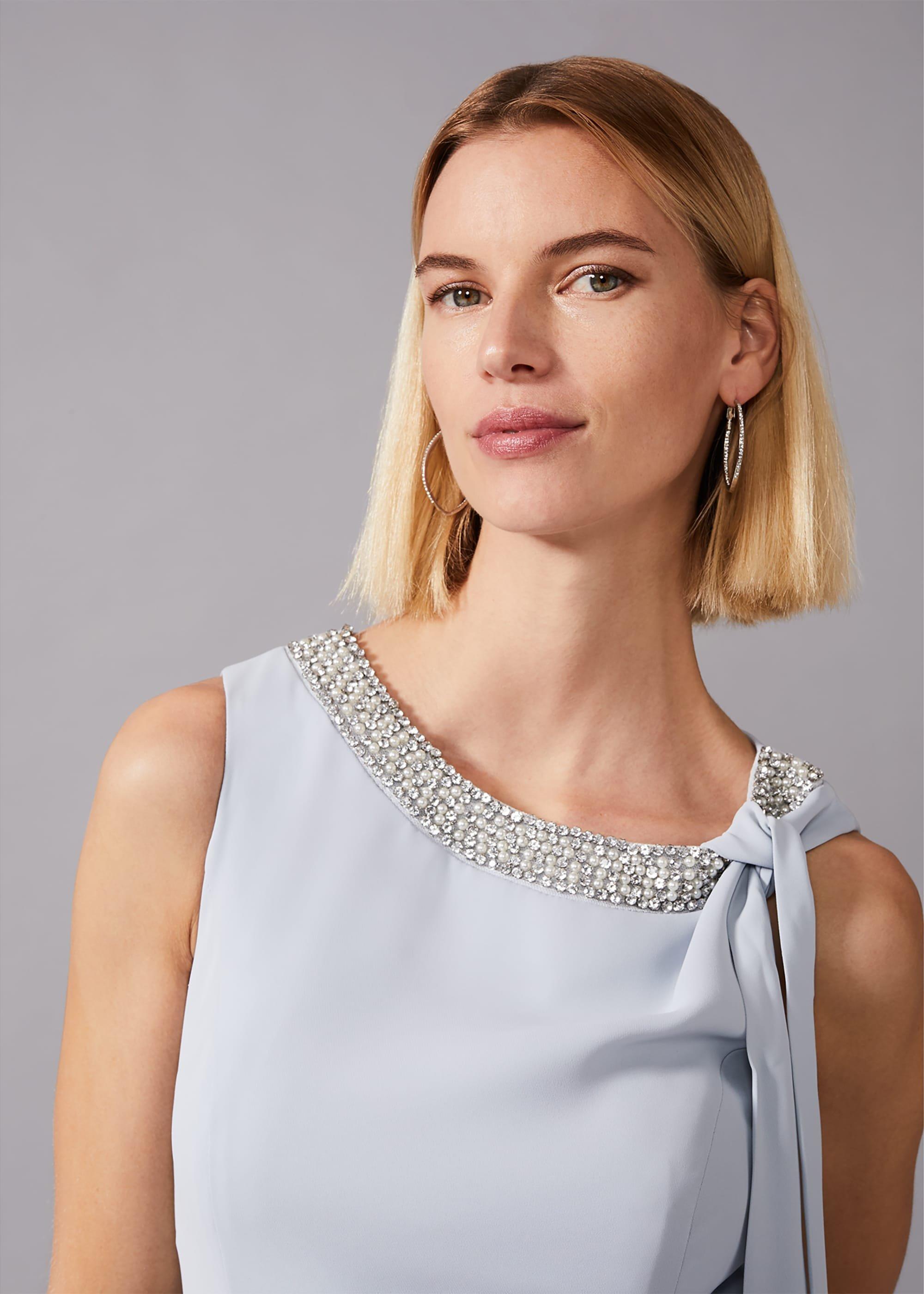 Charity Beaded Neck Jumpsuit