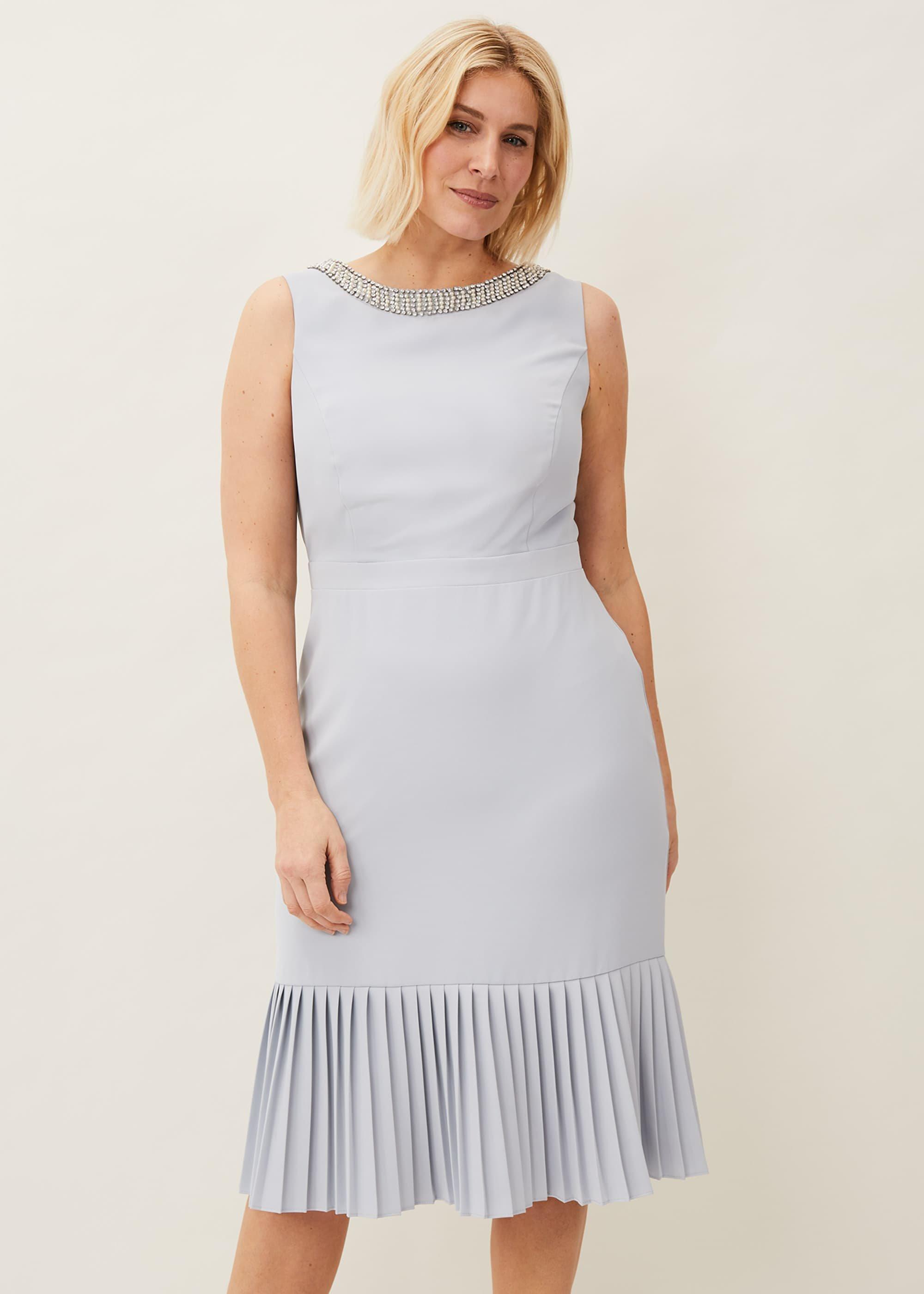 Nikia Pleated Hem Dress