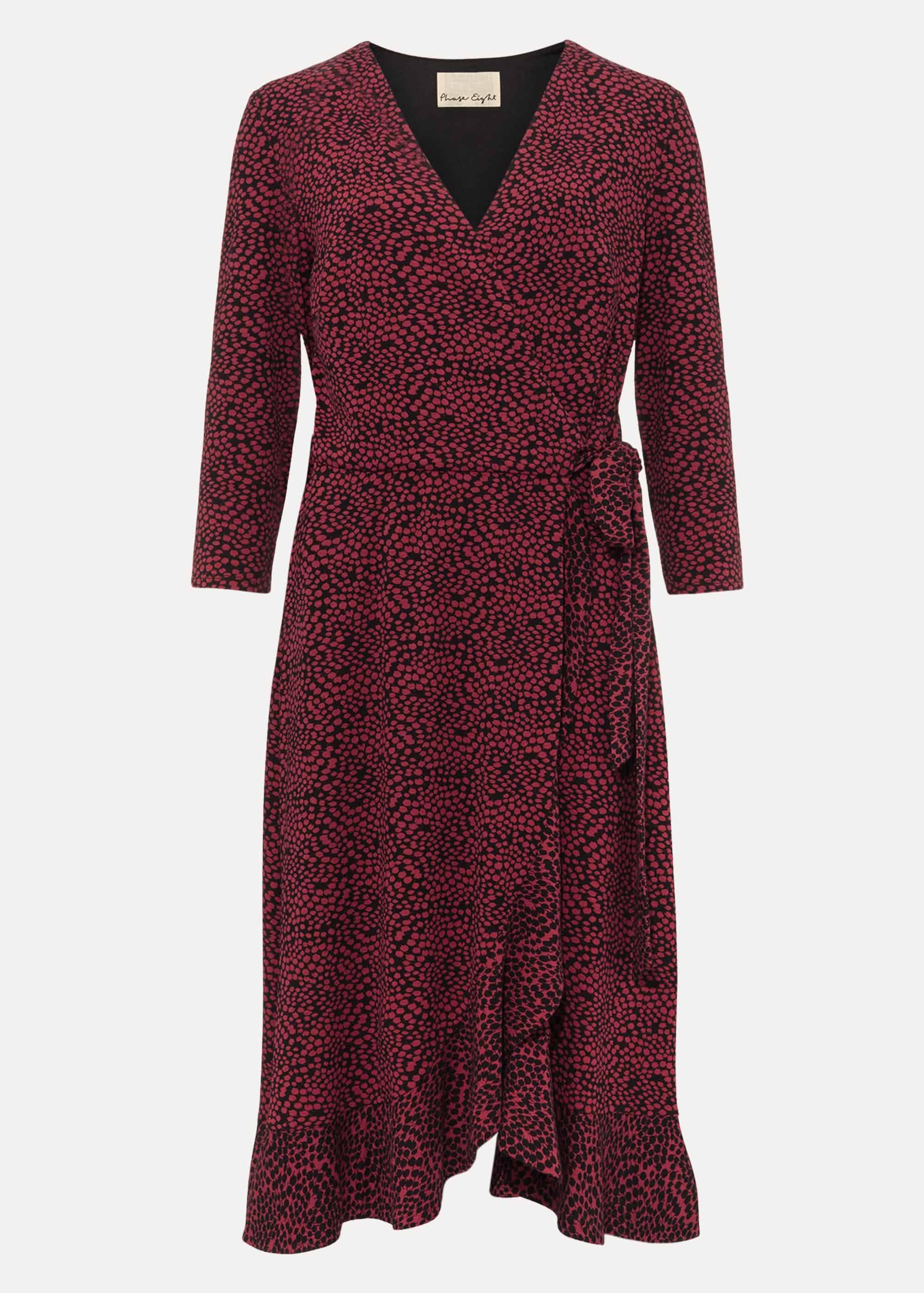 Ebony Ditsy Printed Wrap Dress