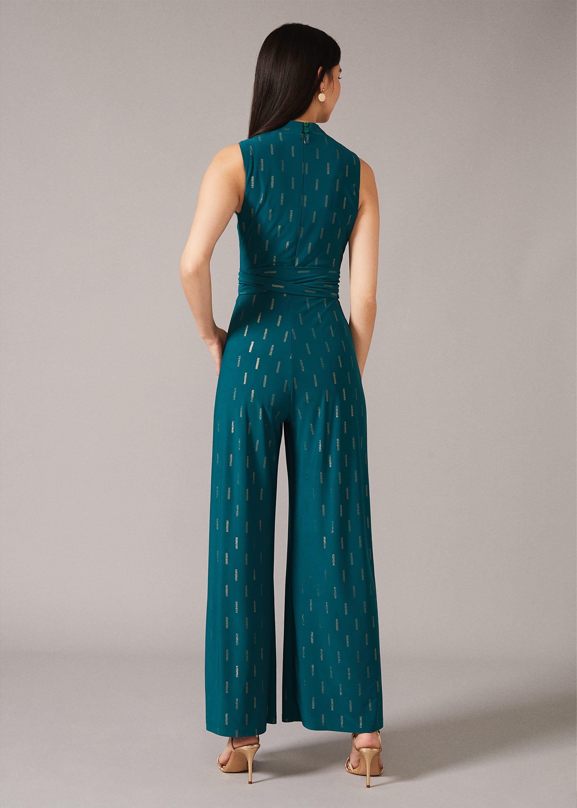 Tia Foil Printed Jumpsuit