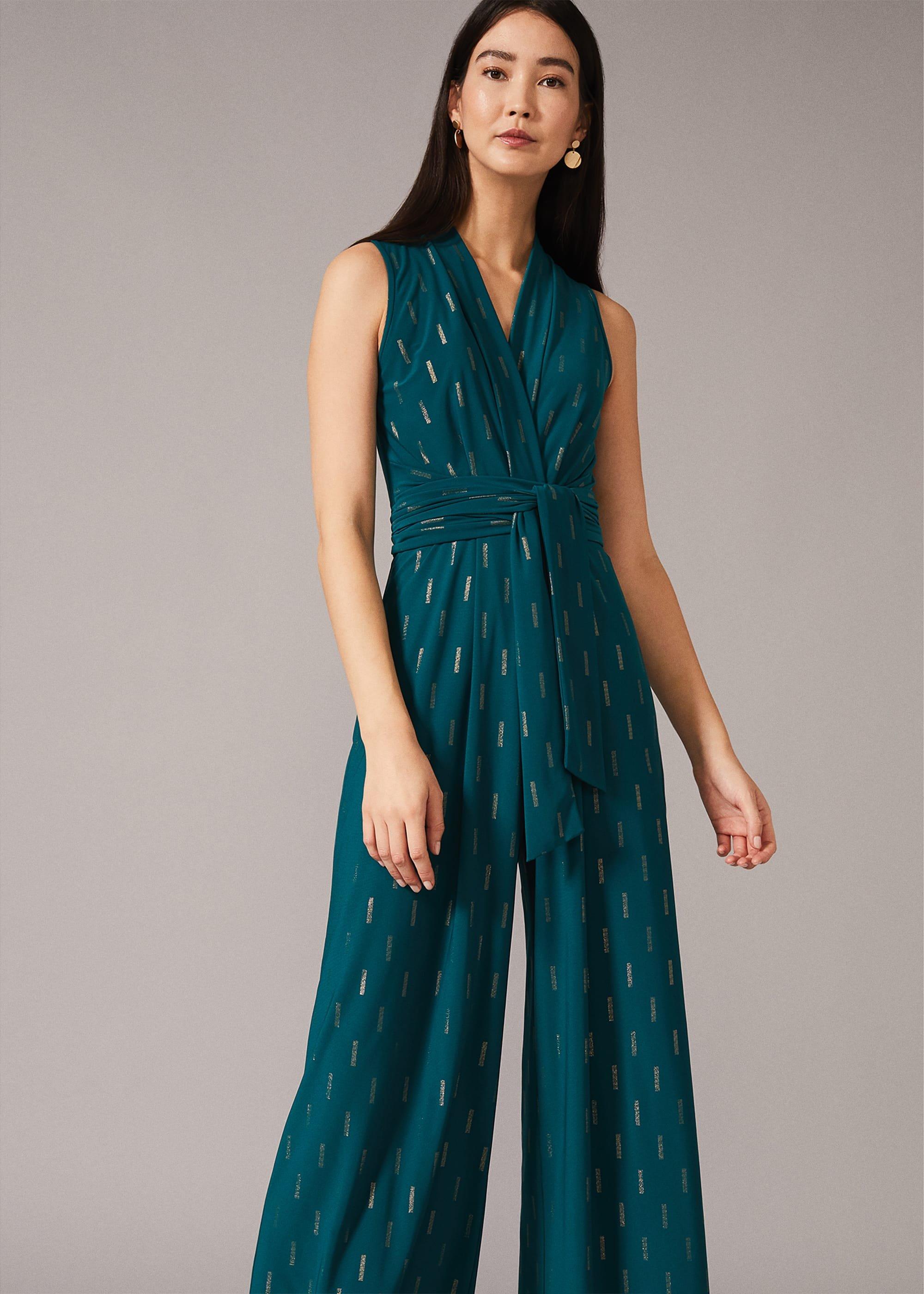 Tia Foil Printed Jumpsuit