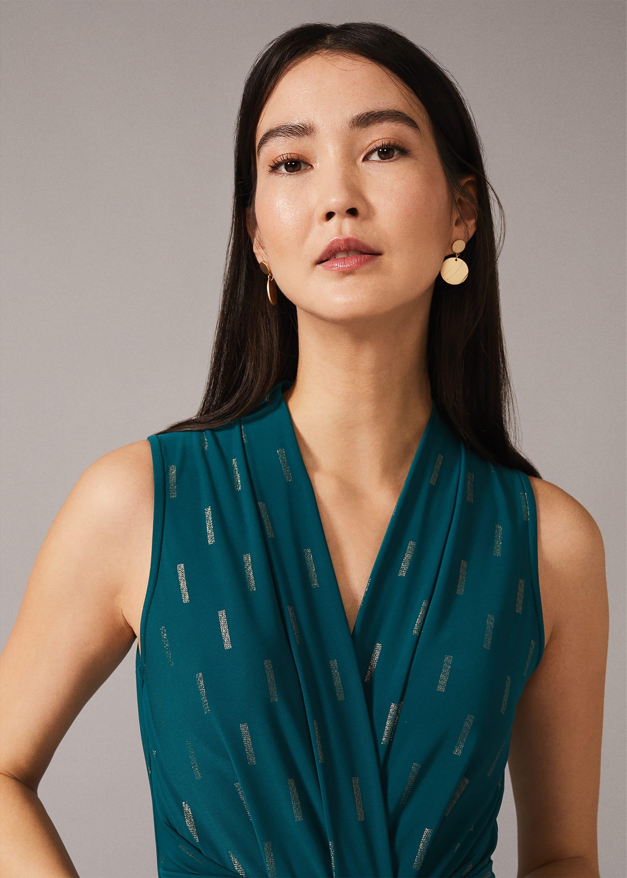 Tia Foil Printed Jumpsuit