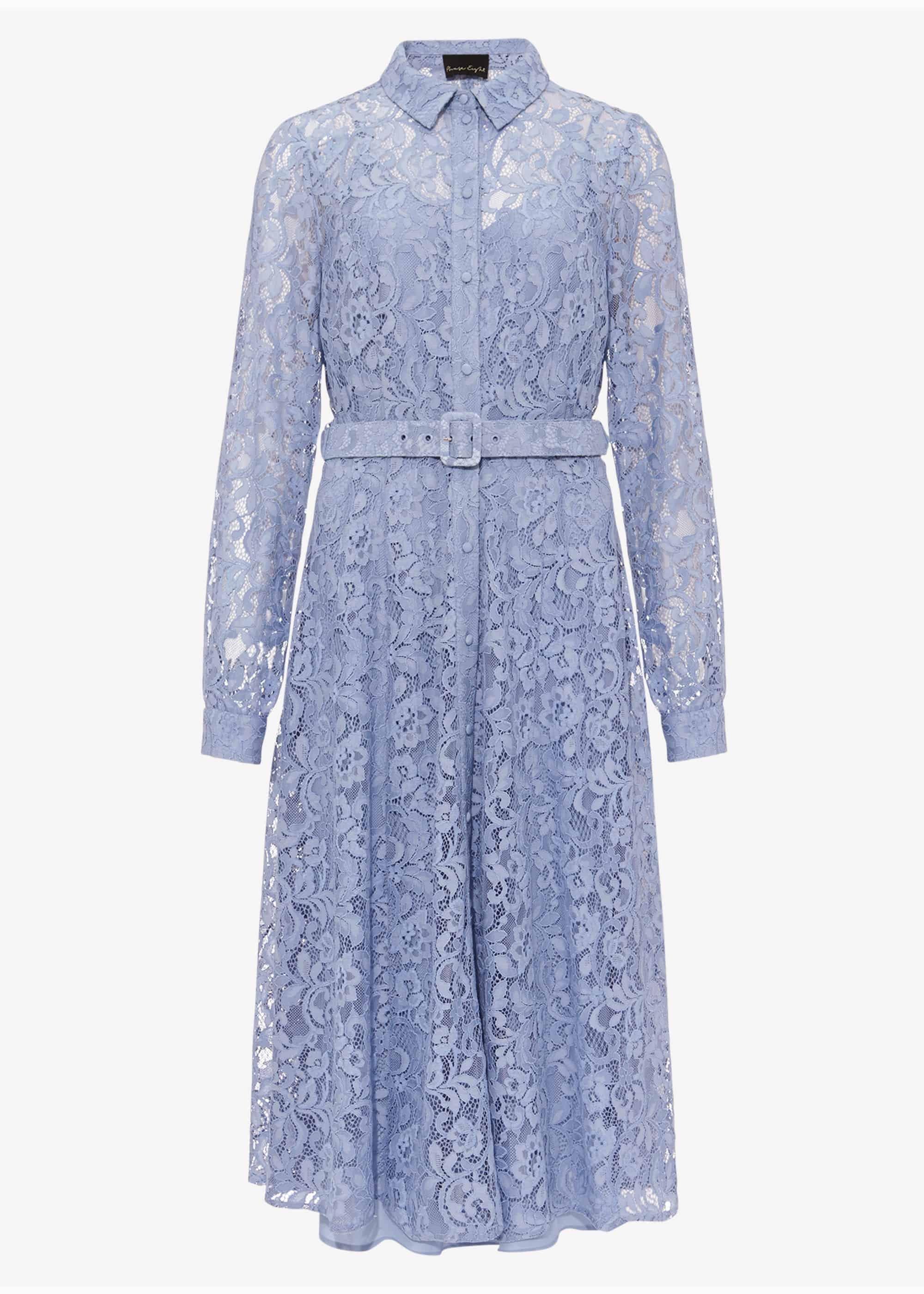 Autumn Lace Belted Dress