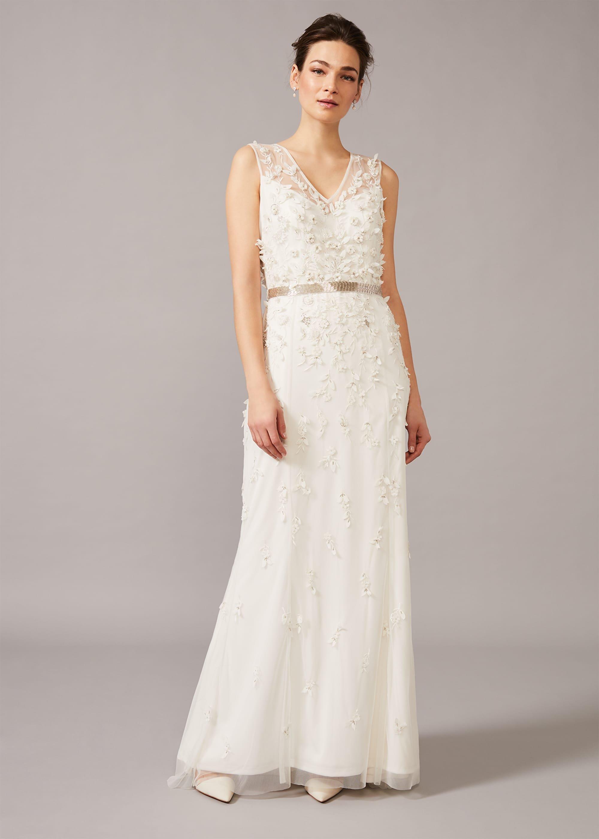 Frida Floral Applique Wedding Dress