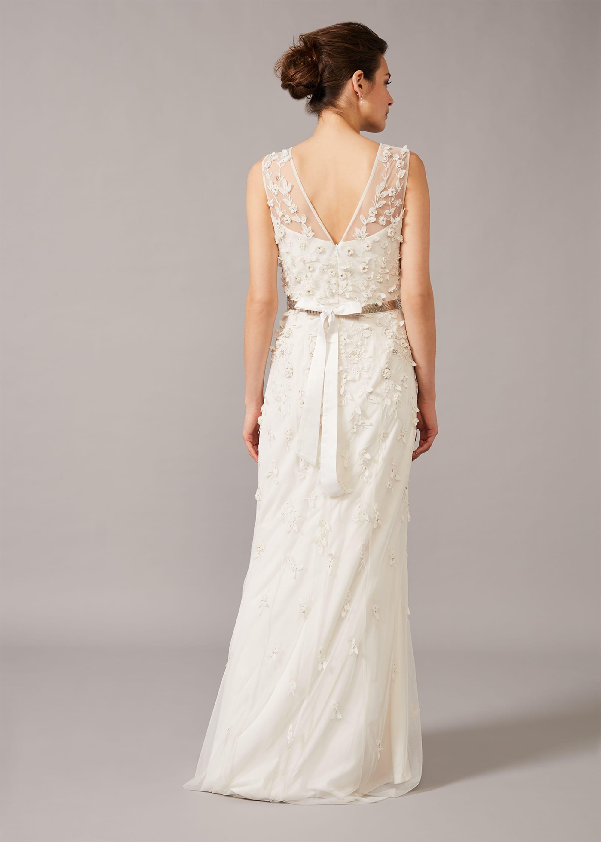 Frida Floral Applique Wedding Dress