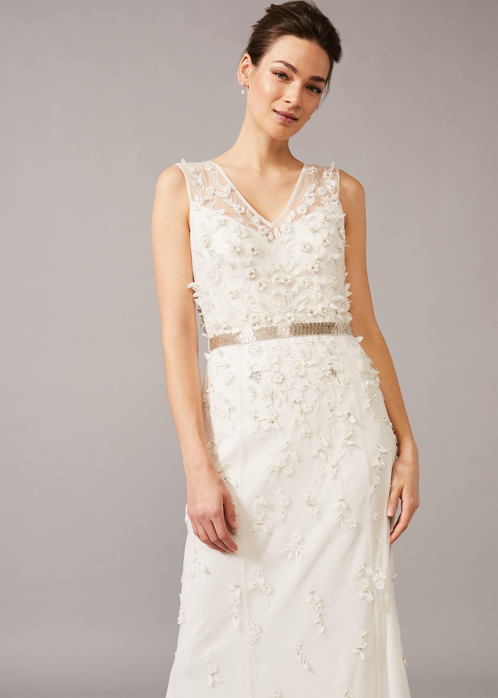 Frida Floral Applique Wedding Dress