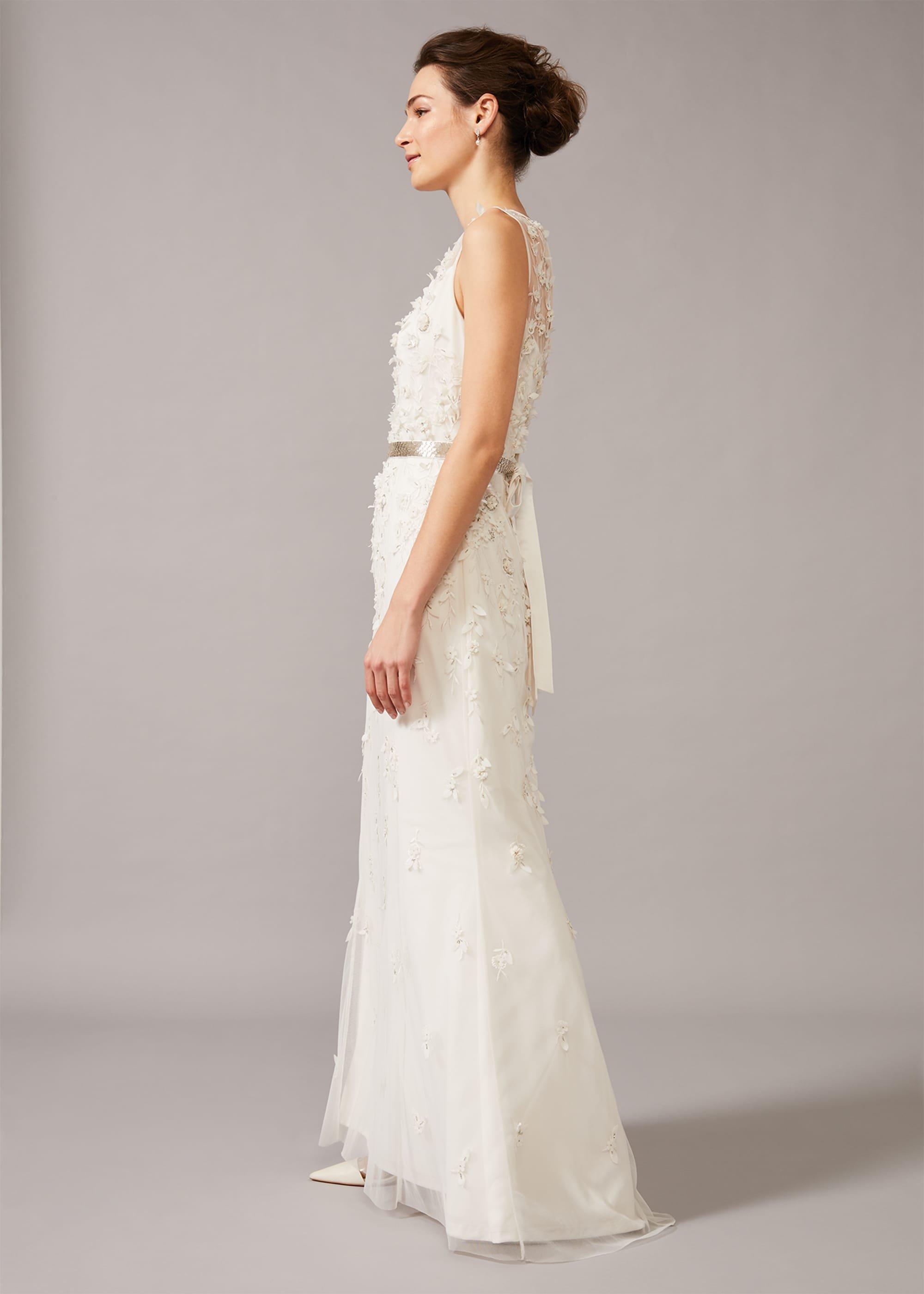 Frida Floral Applique Wedding Dress