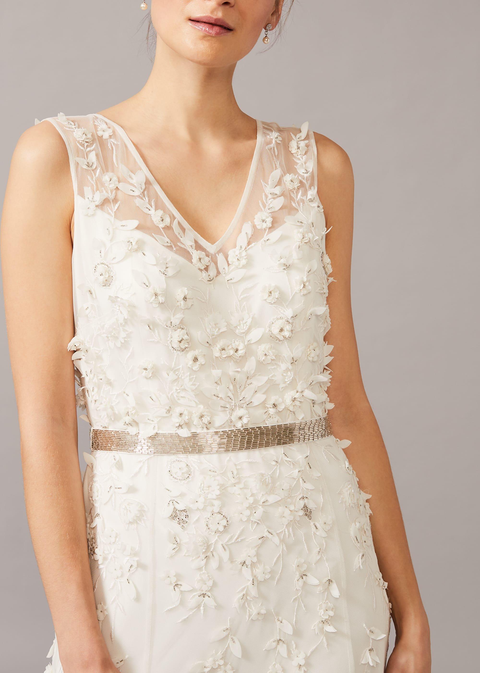 Frida Floral Applique Wedding Dress