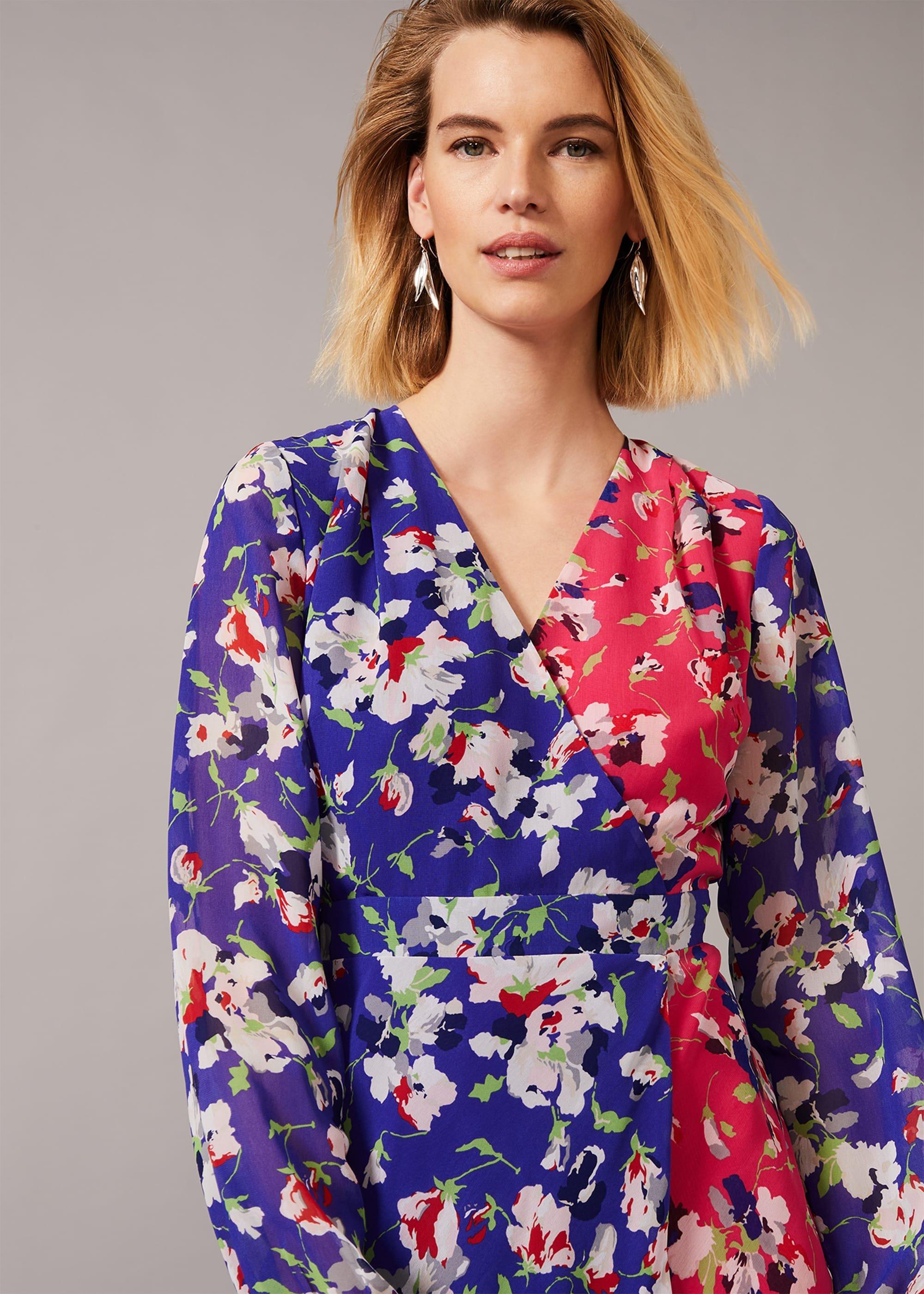 Claudette Patched Floral Dress