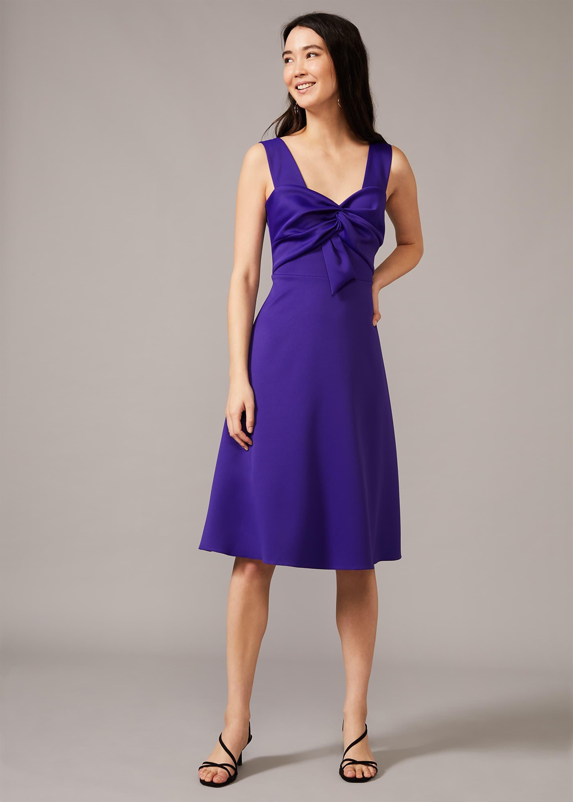 Jadine Bow Fit & Flare Dress