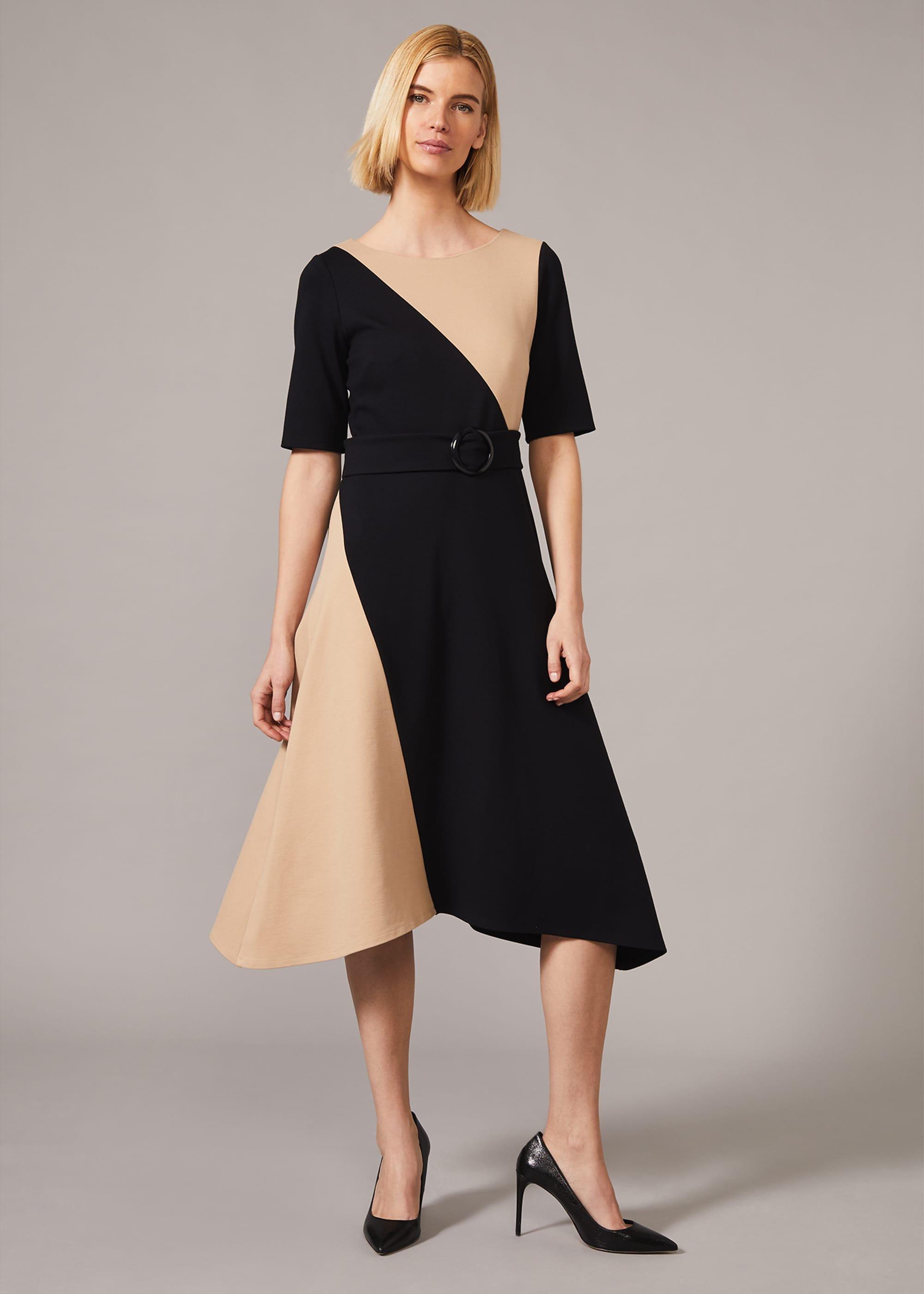 Adalia Colourblock Ponte Swing Dress