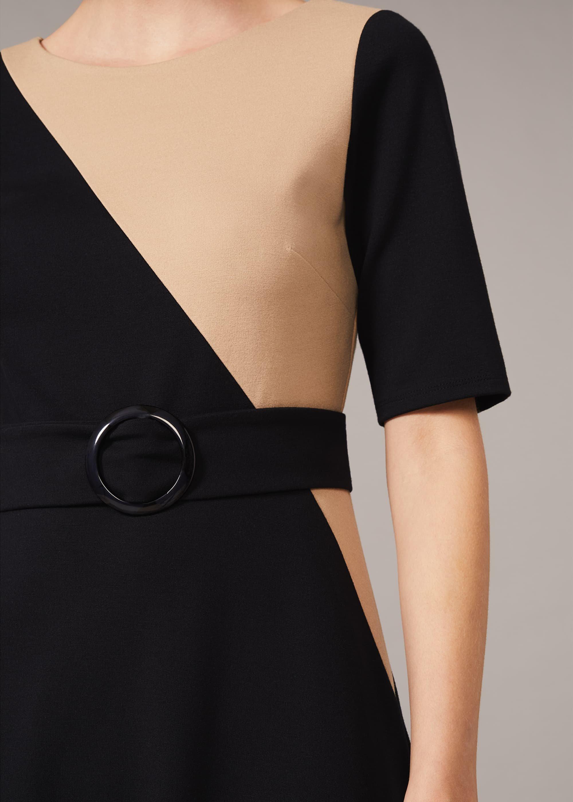 Adalia Colourblock Ponte Swing Dress
