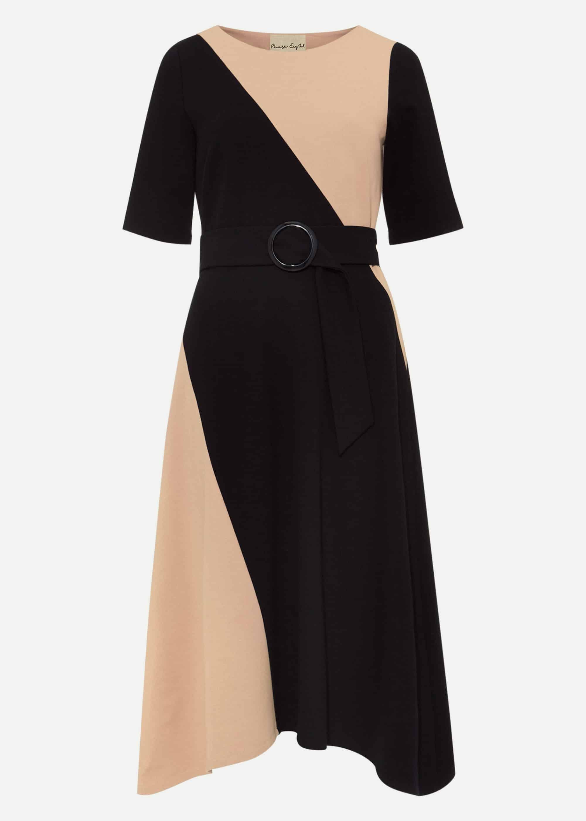 Adalia Colourblock Ponte Swing Dress