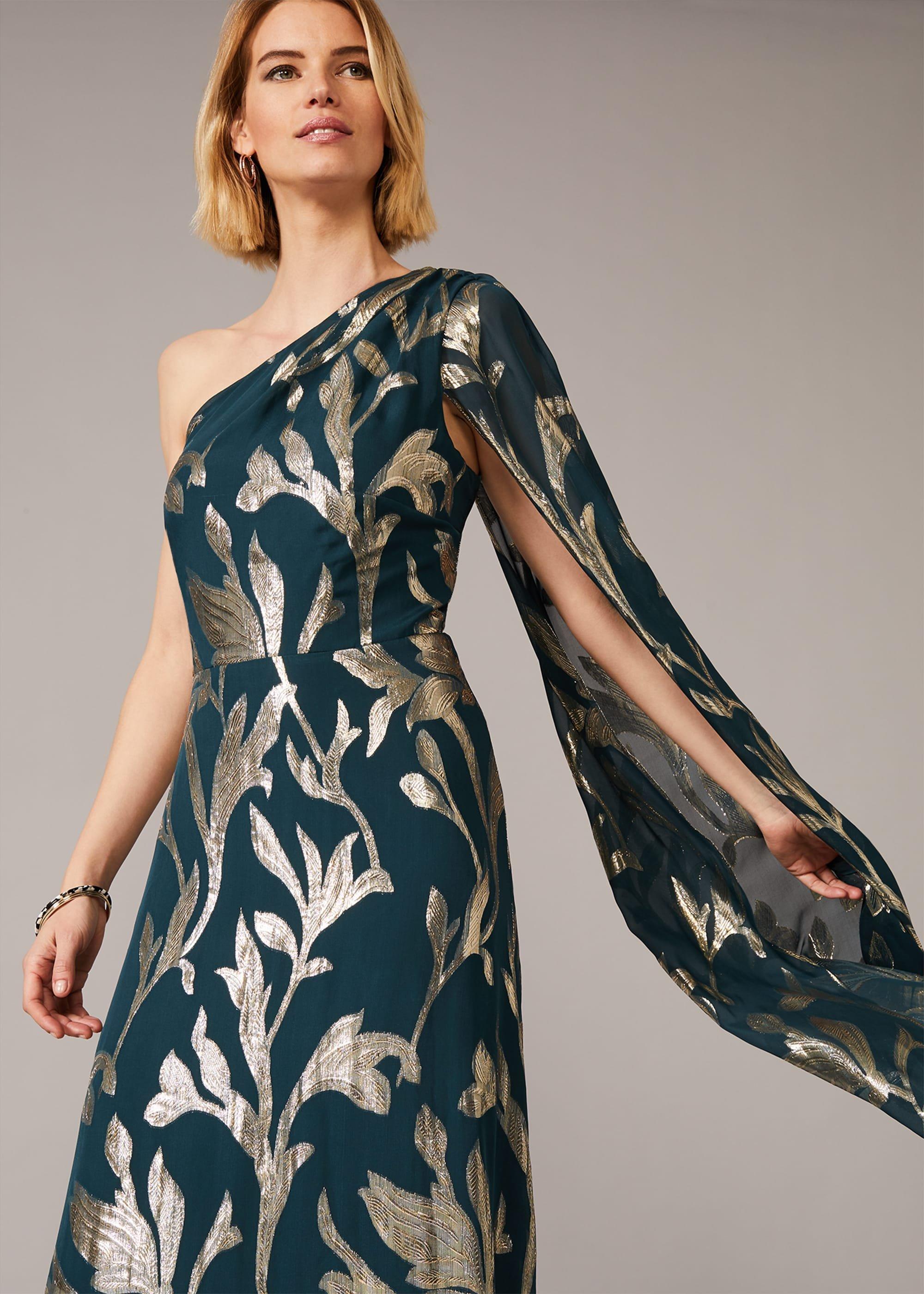 Kiara Shimmer Drape Dress