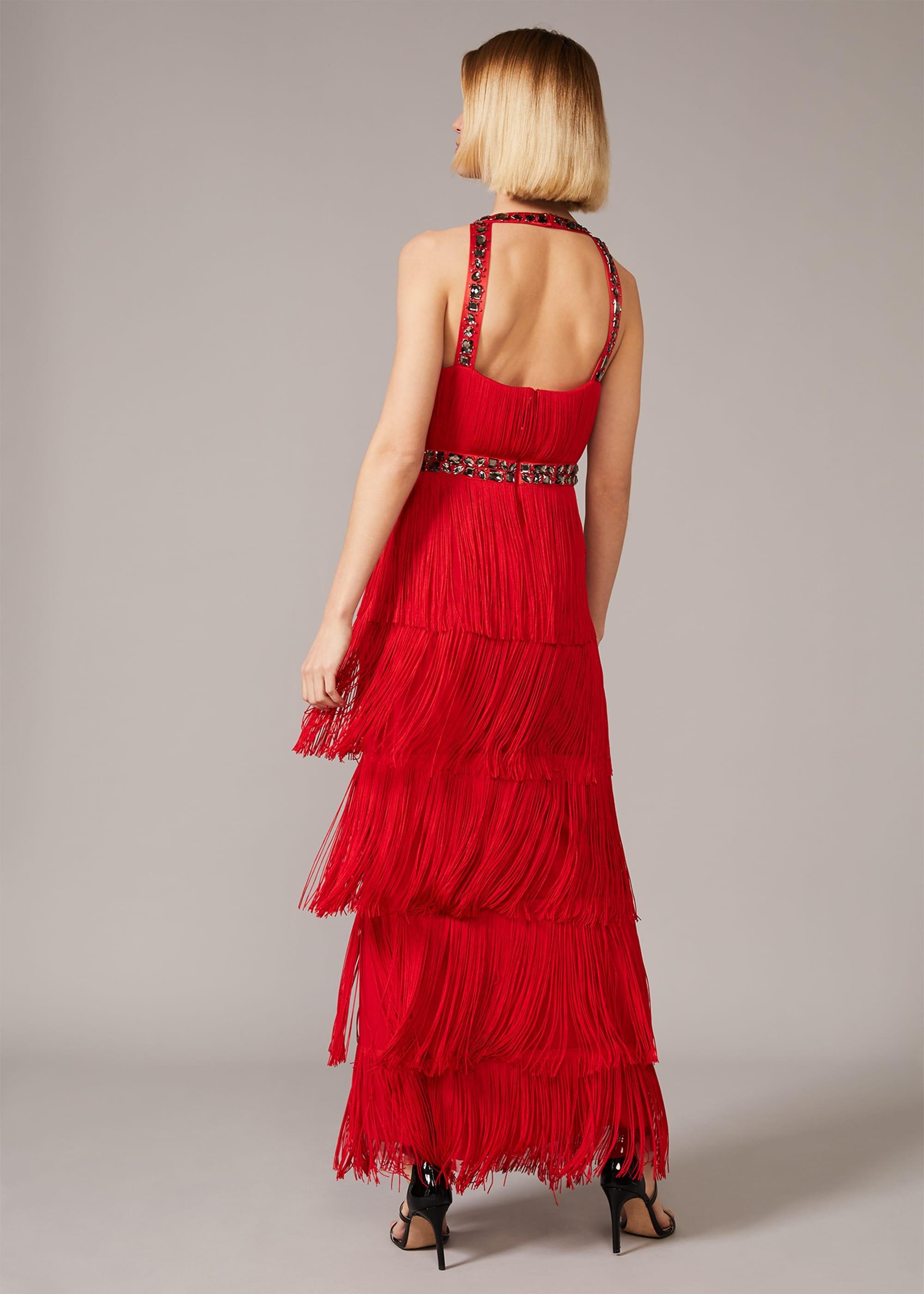 Albertina Fringe Maxi Dress