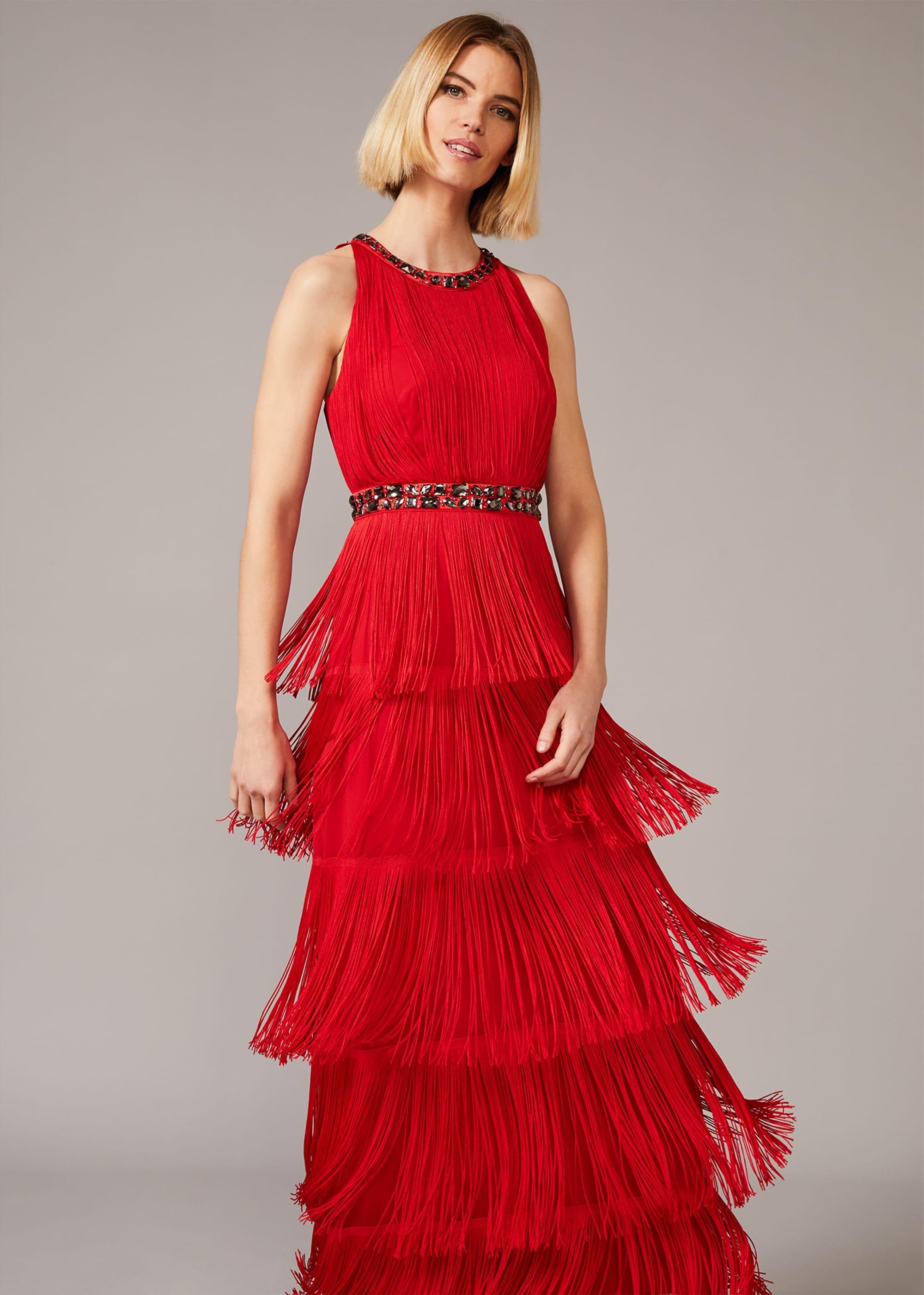Albertina Fringe Maxi Dress