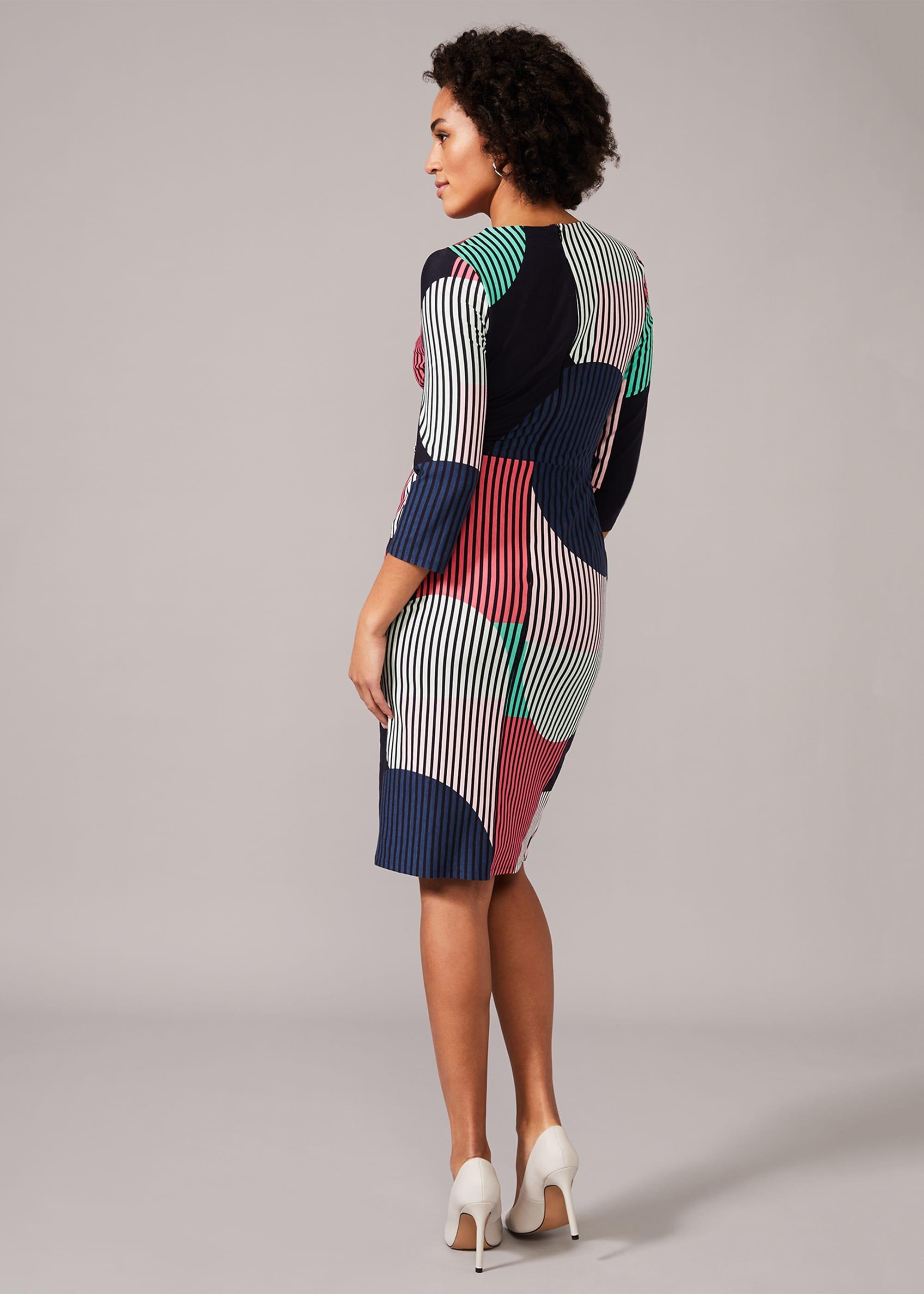 Safiya Mixed Print Wrap Dress