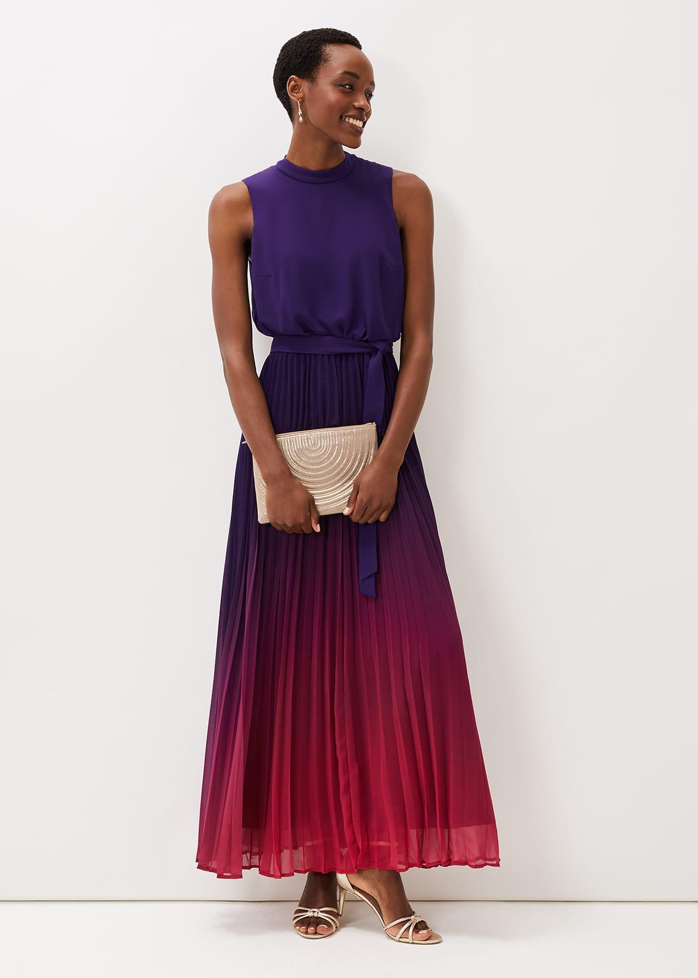 Lily Dip Dye Pleated Dress