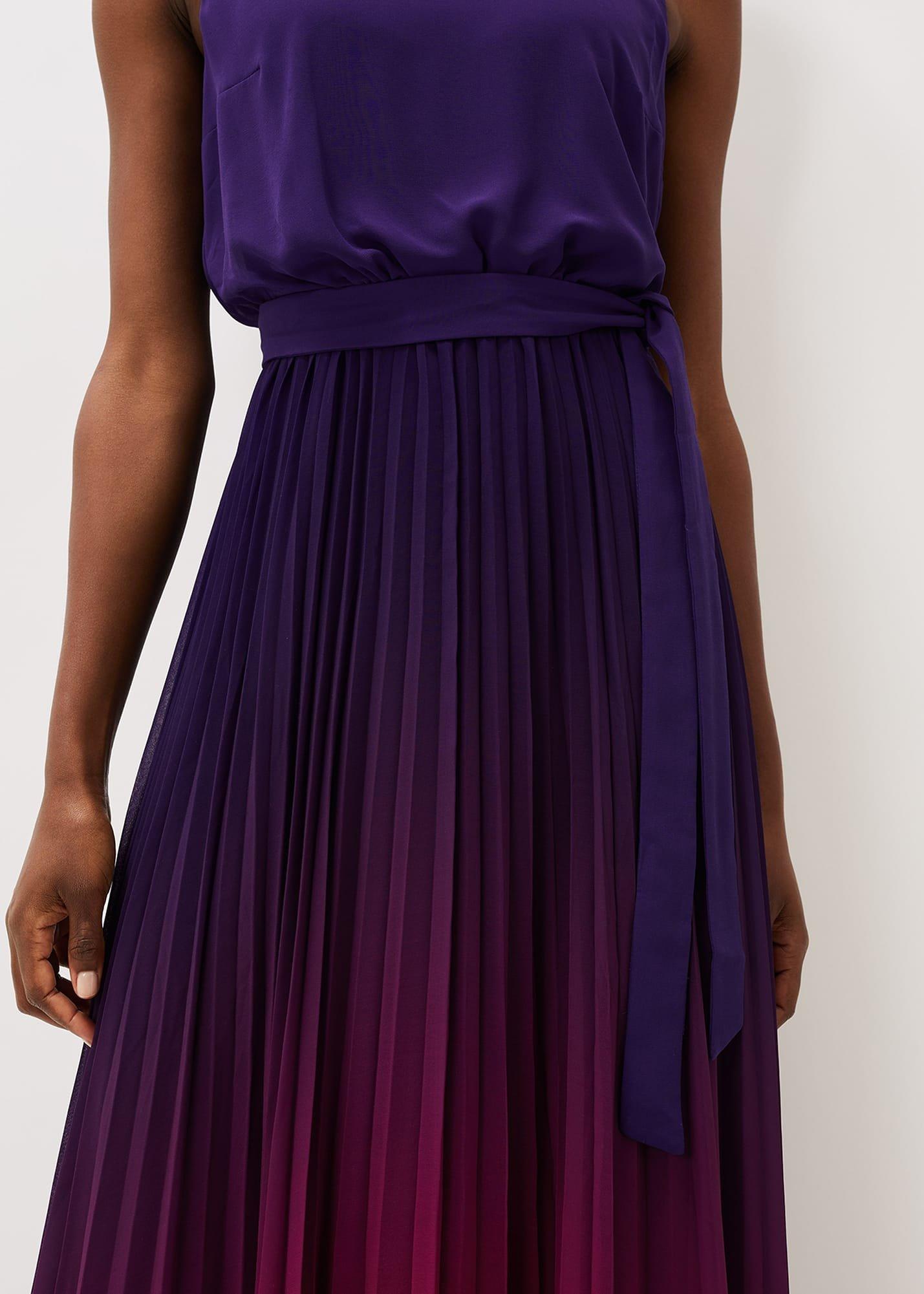Lily Dip Dye Pleated Dress