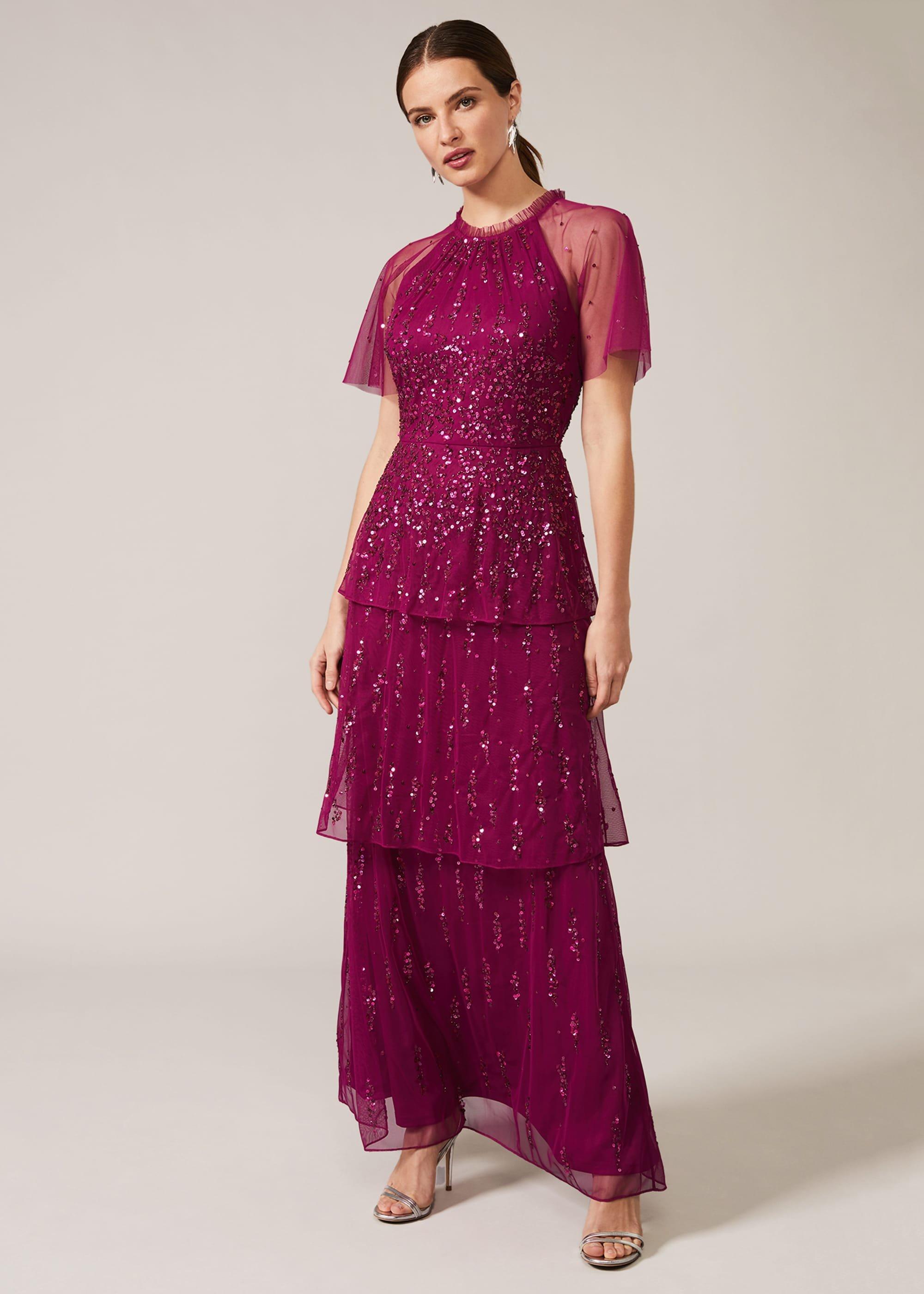 Liliana Tiered Embellished Dress
