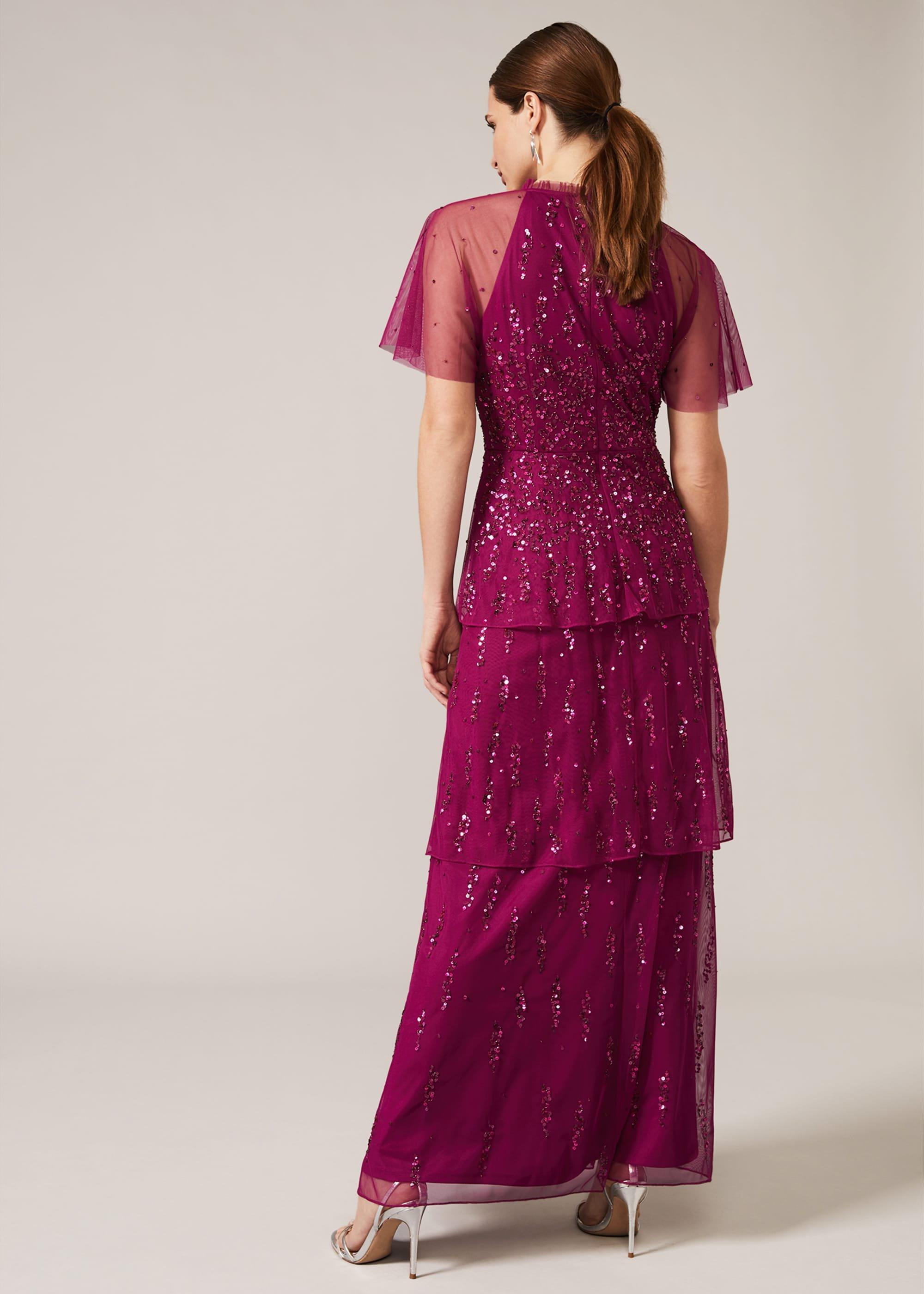 Liliana Tiered Embellished Dress