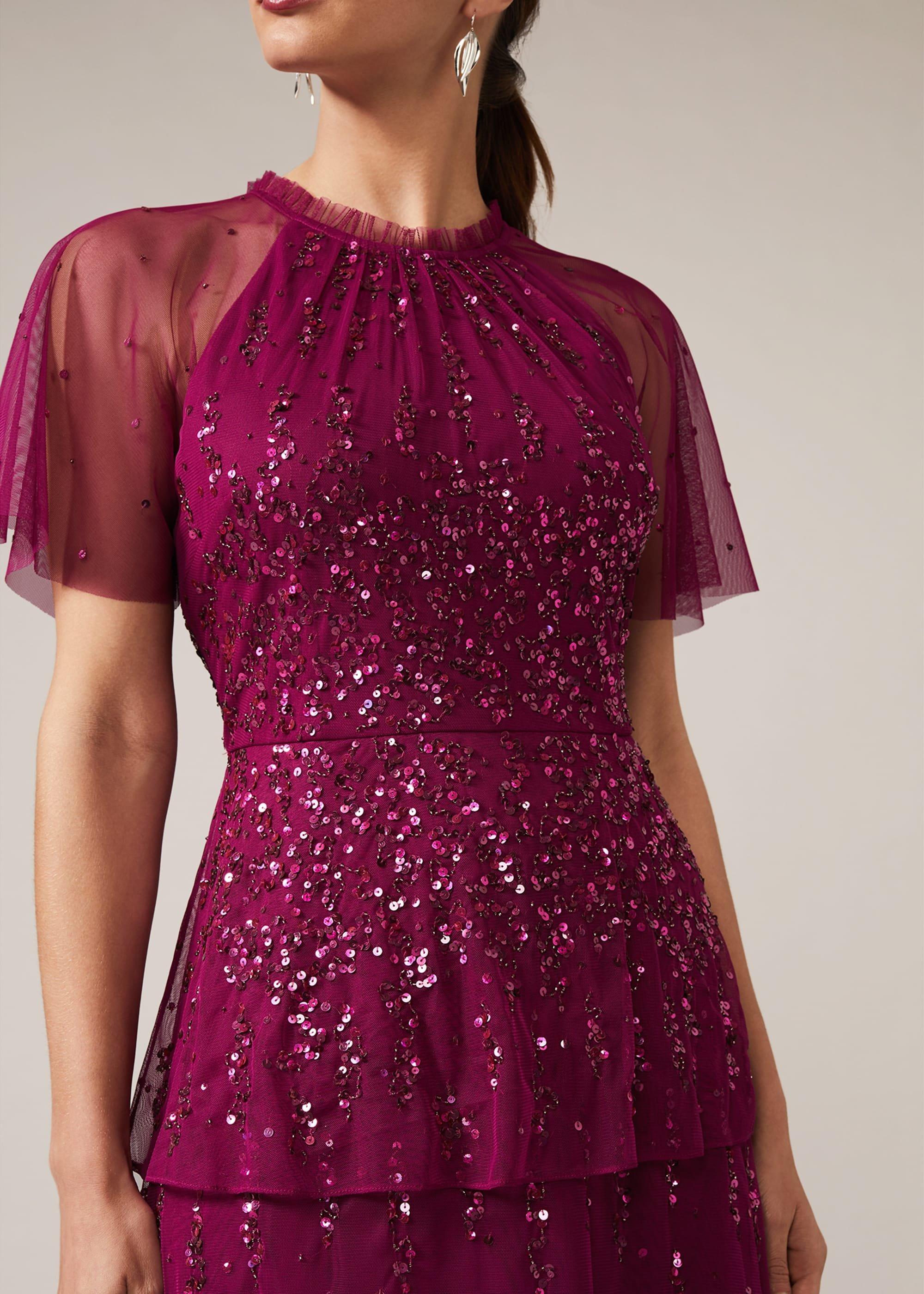 Liliana Tiered Embellished Dress