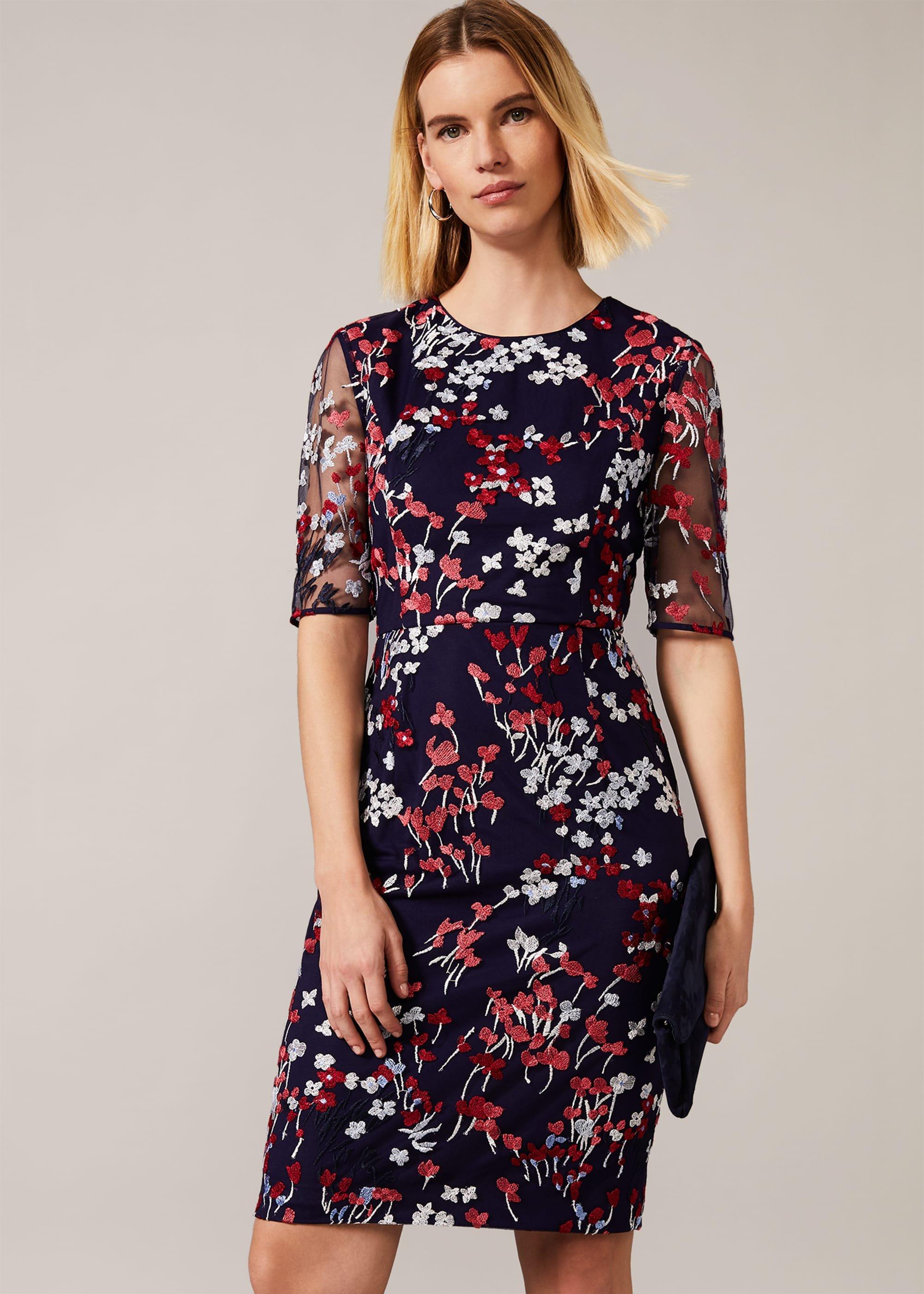 Teodora Floral Embroidered Dress