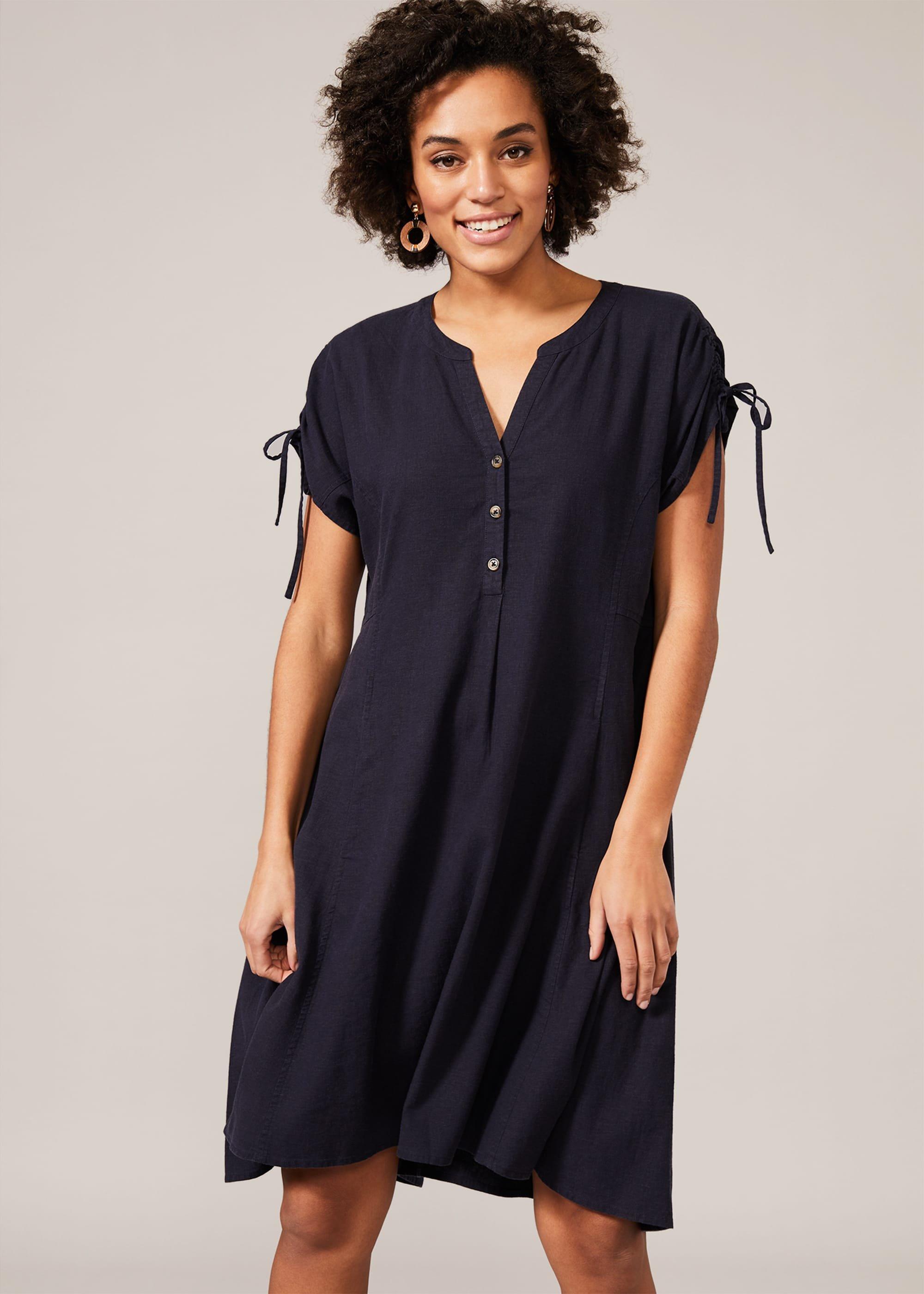 Mimoza Linen-Blend Swing Dress