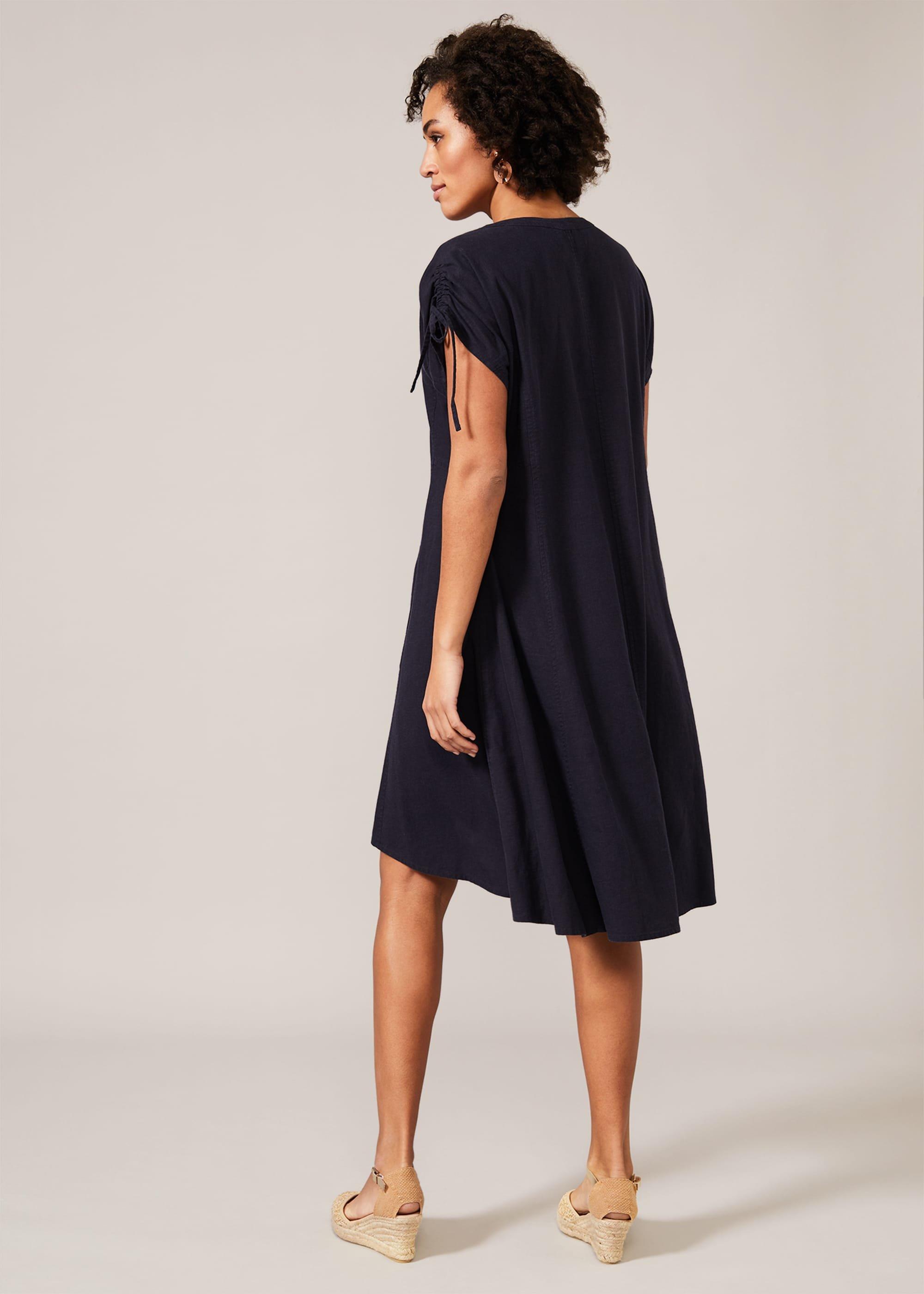 Mimoza Linen-Blend Swing Dress