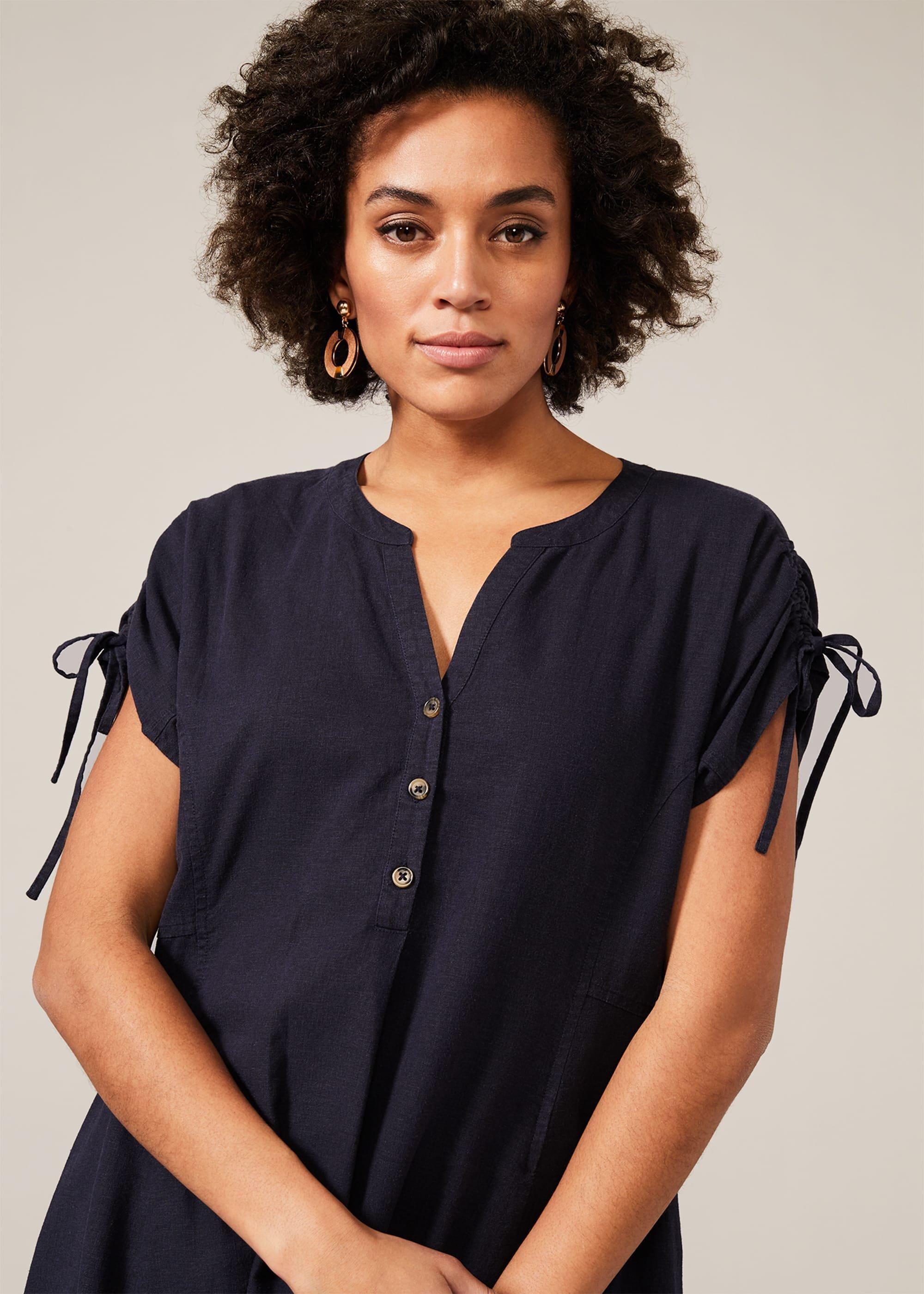 Mimoza Linen-Blend Swing Dress