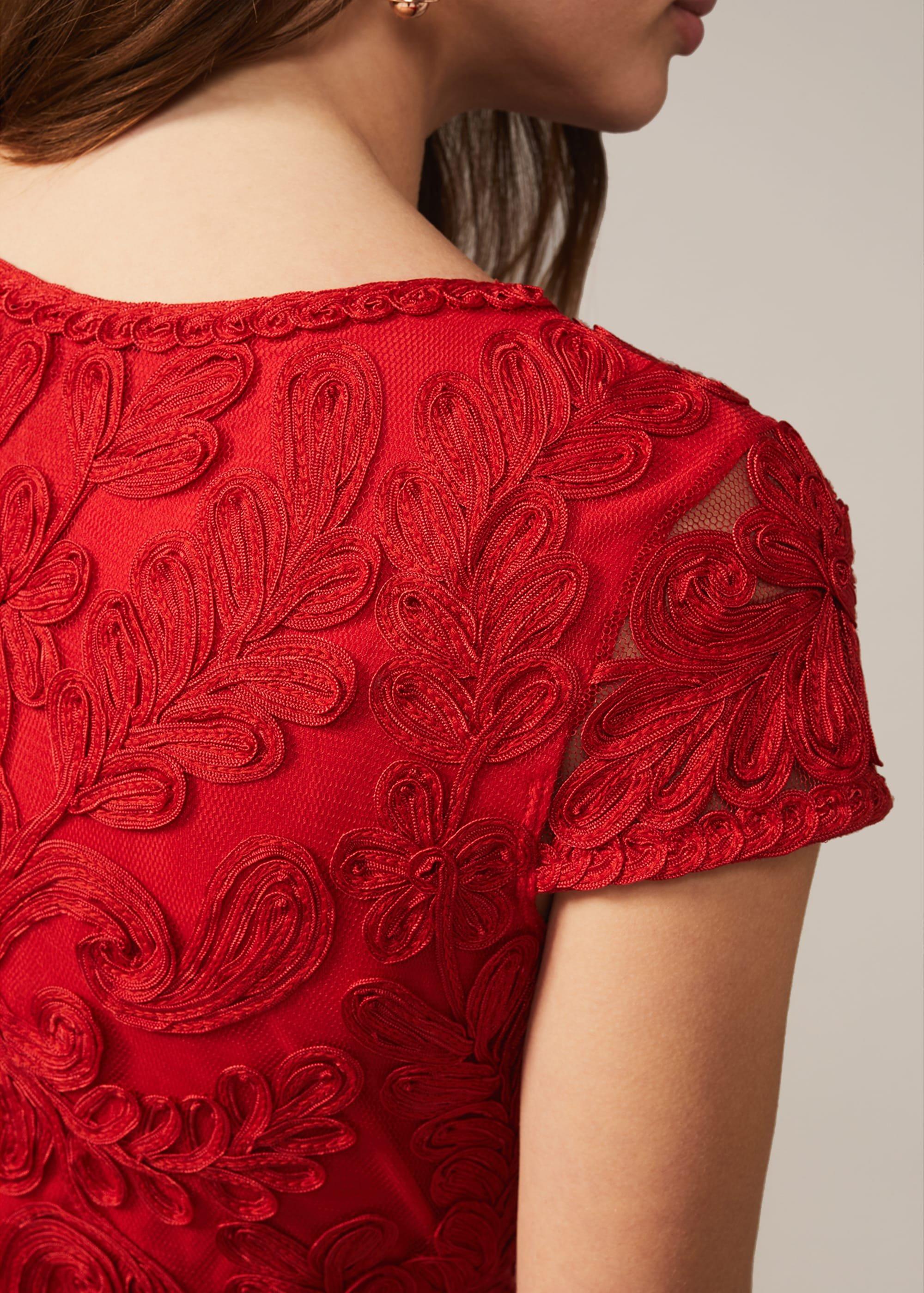Cat Tapework Lace Fitted Dress
